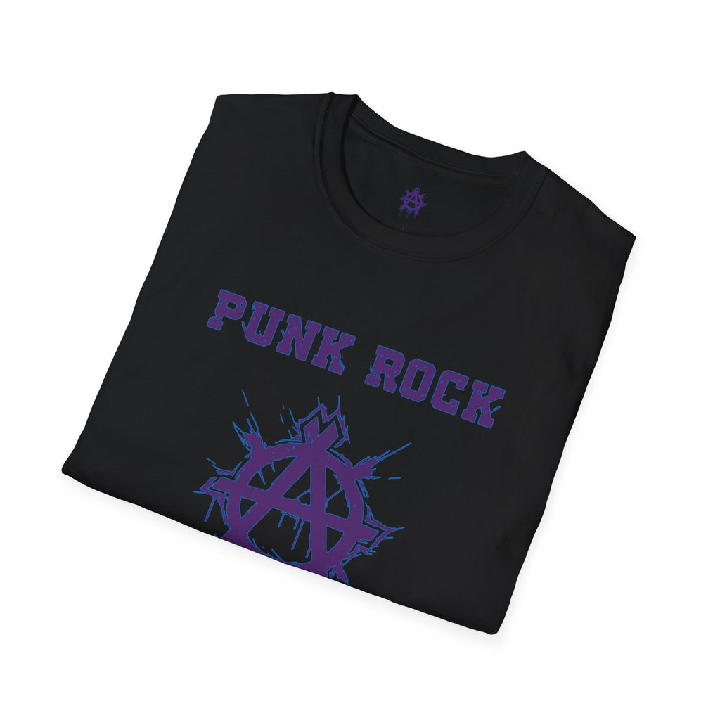 Purple And Blue Punk Rock Small-Anarchy | Paint-Splat-Drip | Graphic T-Shirt