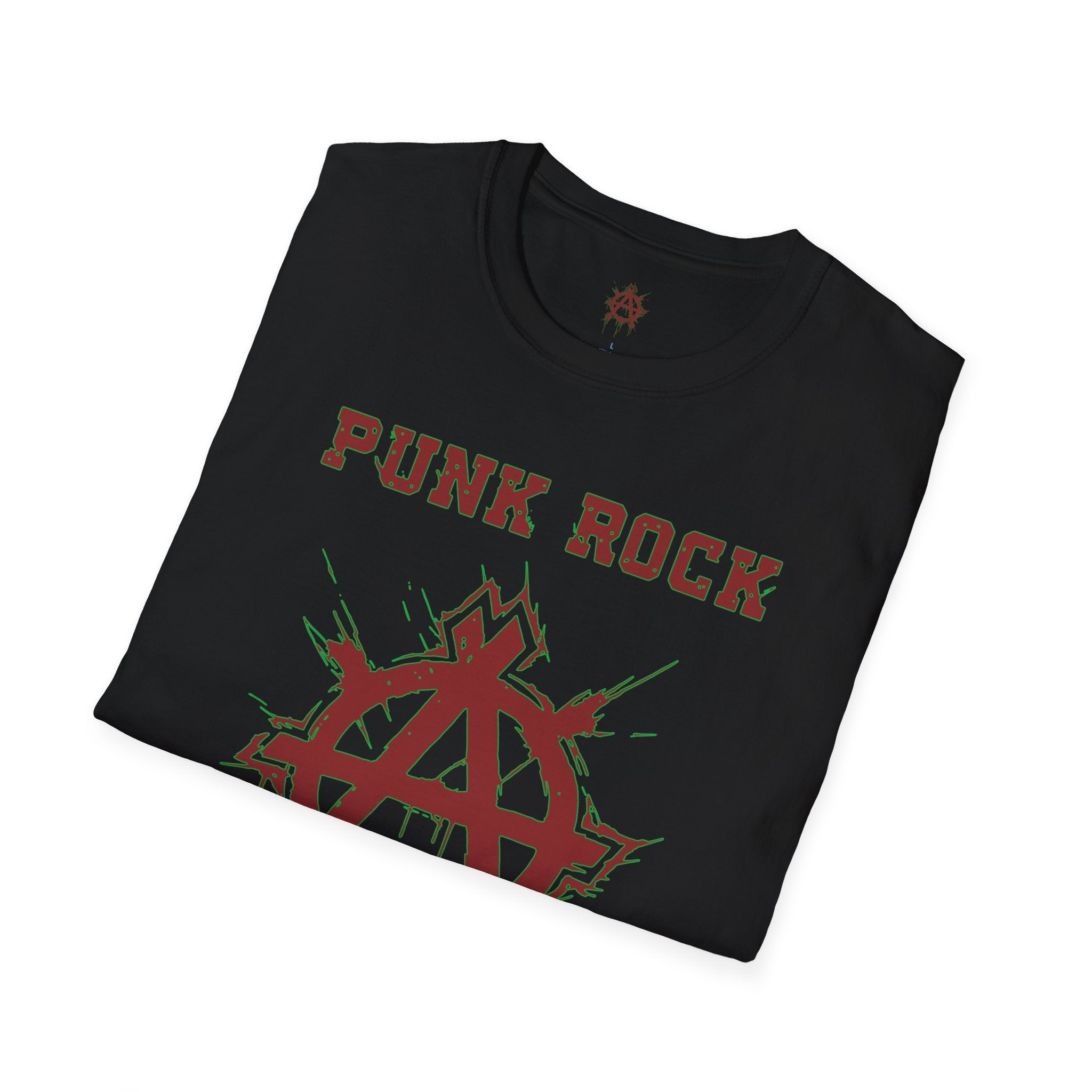 Red And Green Punk Rock Large-Anarchy | Paint-Splat-Drip | Graphic T-Shirt