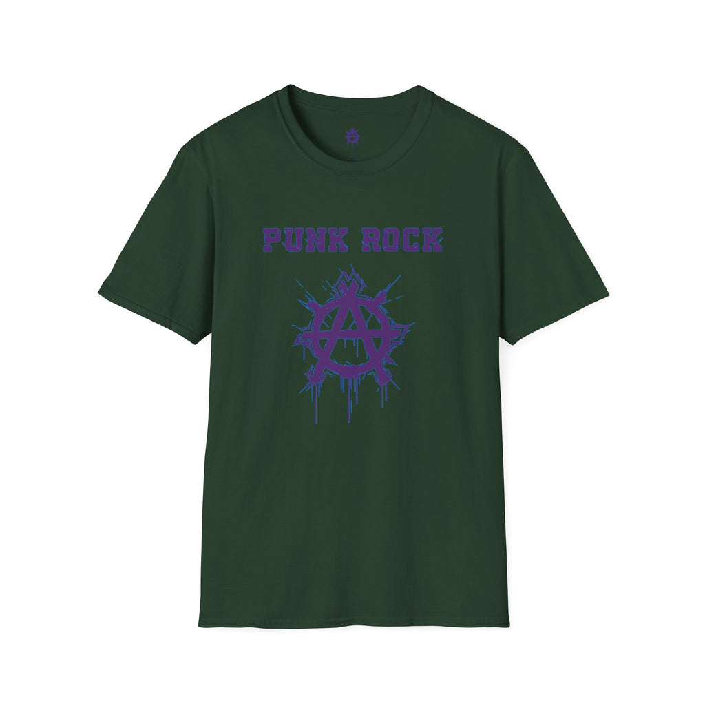 Purple And Blue Punk Rock Small-Anarchy | Paint-Splat-Drip | Graphic T-Shirt