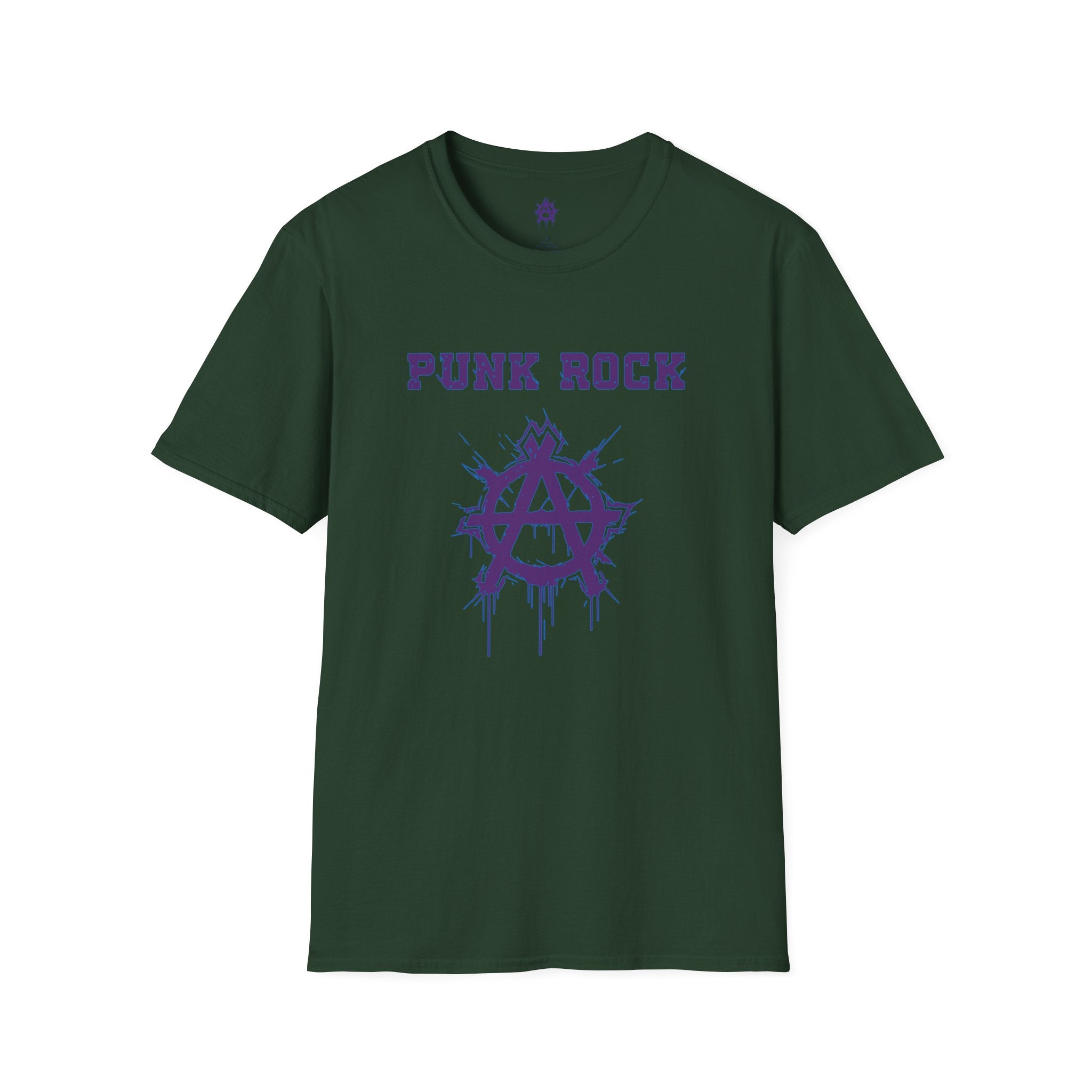 Purple And Blue Punk Rock Small-Anarchy | Paint-Splat-Drip | Graphic T-Shirt