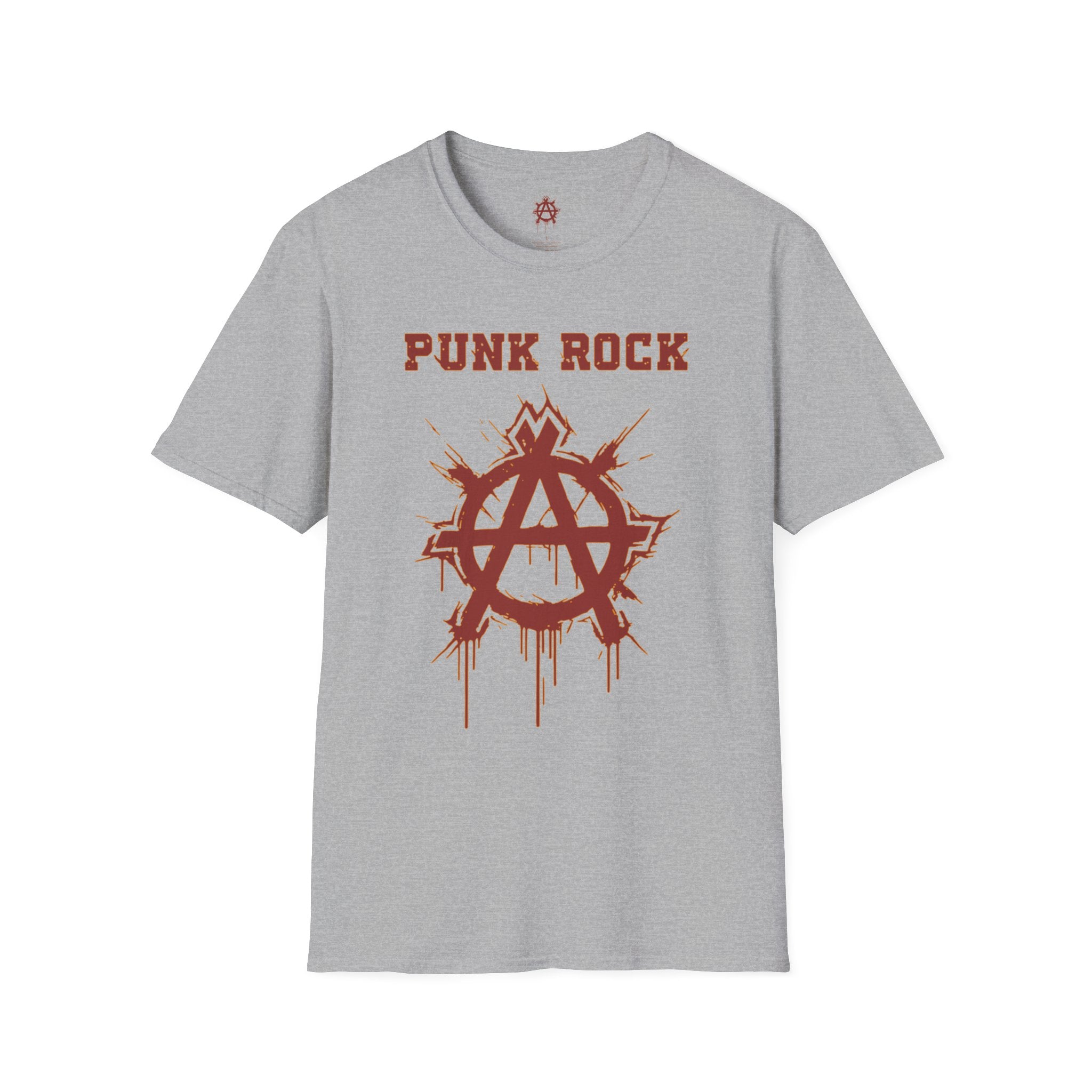 Red And Orange Punk Rock Large-Anarchy | Paint-Splat-Drip | Graphic T-Shirt