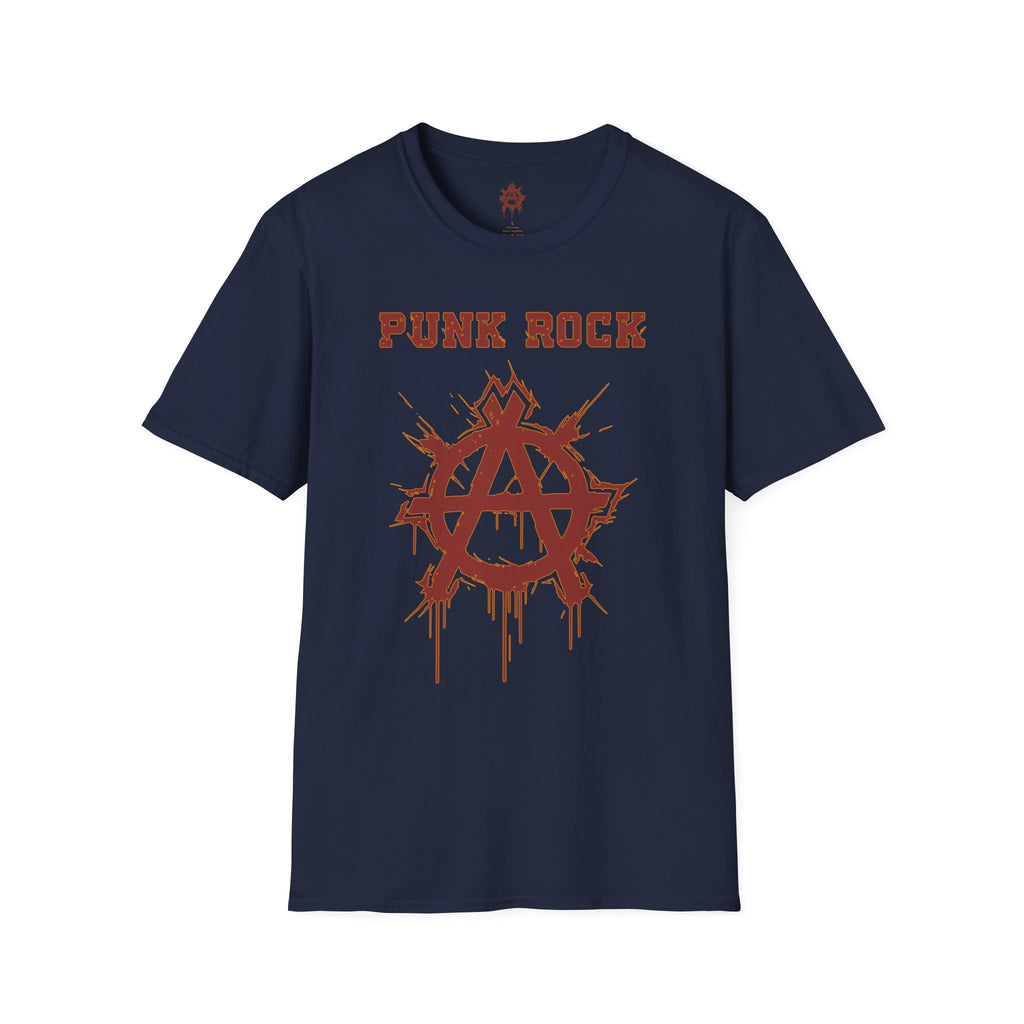 Red And Orange Punk Rock Large-Anarchy | Paint-Splat-Drip | Graphic T-Shirt