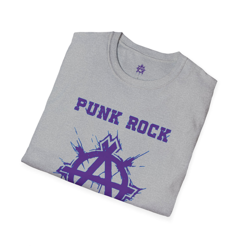 Purple And Blue Punk Rock Large-Anarchy | Paint-Splat-Drip | Graphic T-Shirt