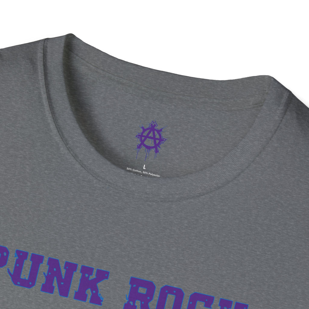 Purple And Blue Punk Rock Large-Anarchy | Paint-Splat-Drip | Graphic T-Shirt