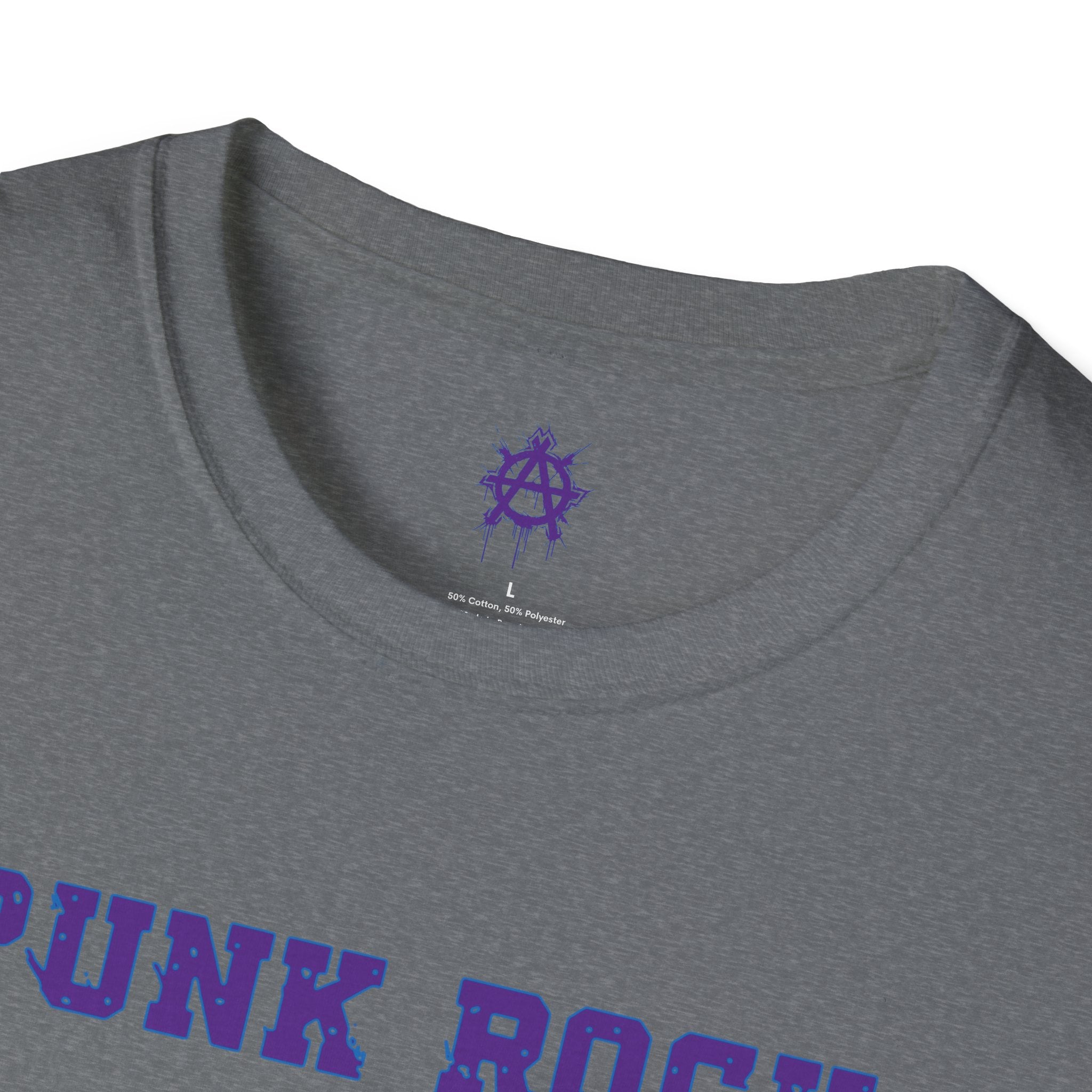 Purple And Blue Punk Rock Large-Anarchy | Paint-Splat-Drip | Graphic T-Shirt