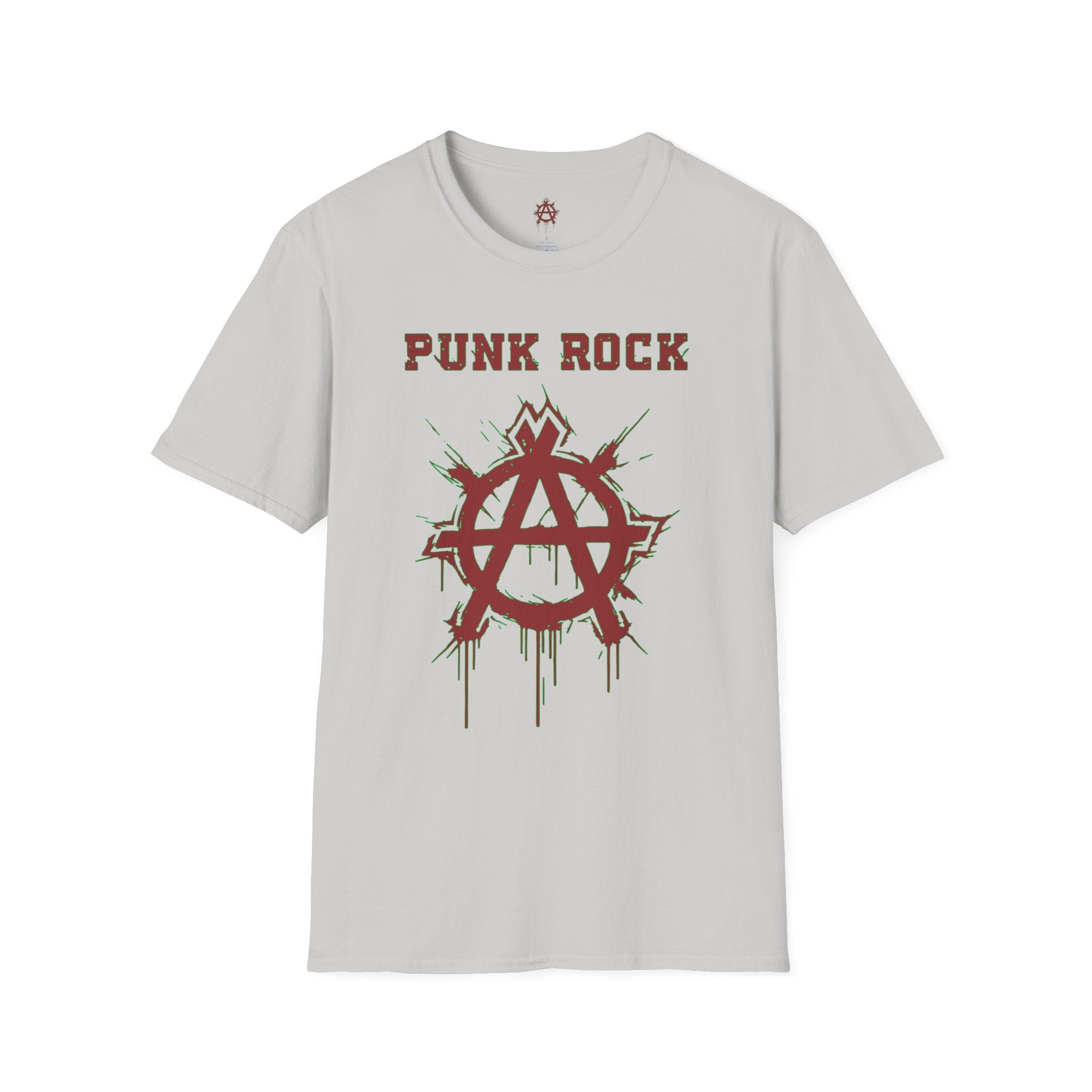 Red And Green Punk Rock Large-Anarchy | Paint-Splat-Drip | Graphic T-Shirt