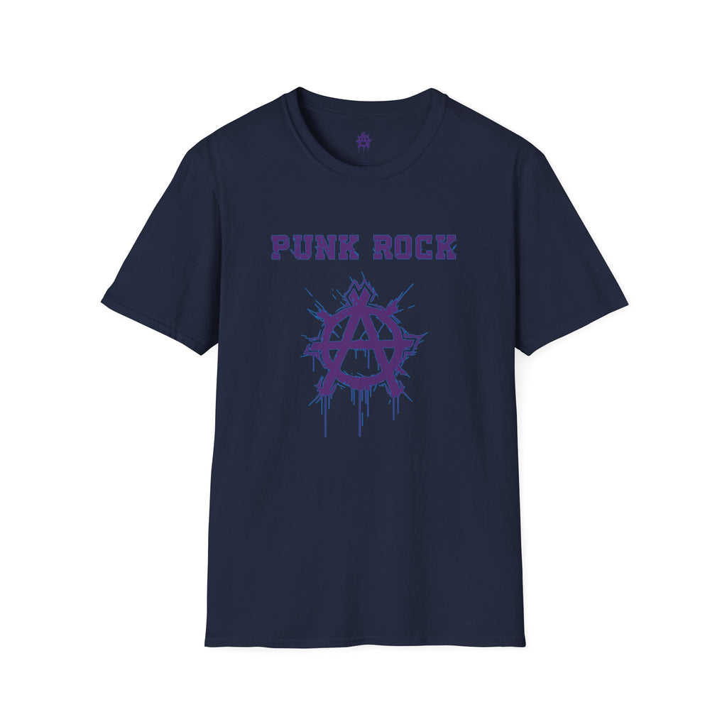 Purple And Blue Punk Rock Small-Anarchy | Paint-Splat-Drip | Graphic T-Shirt