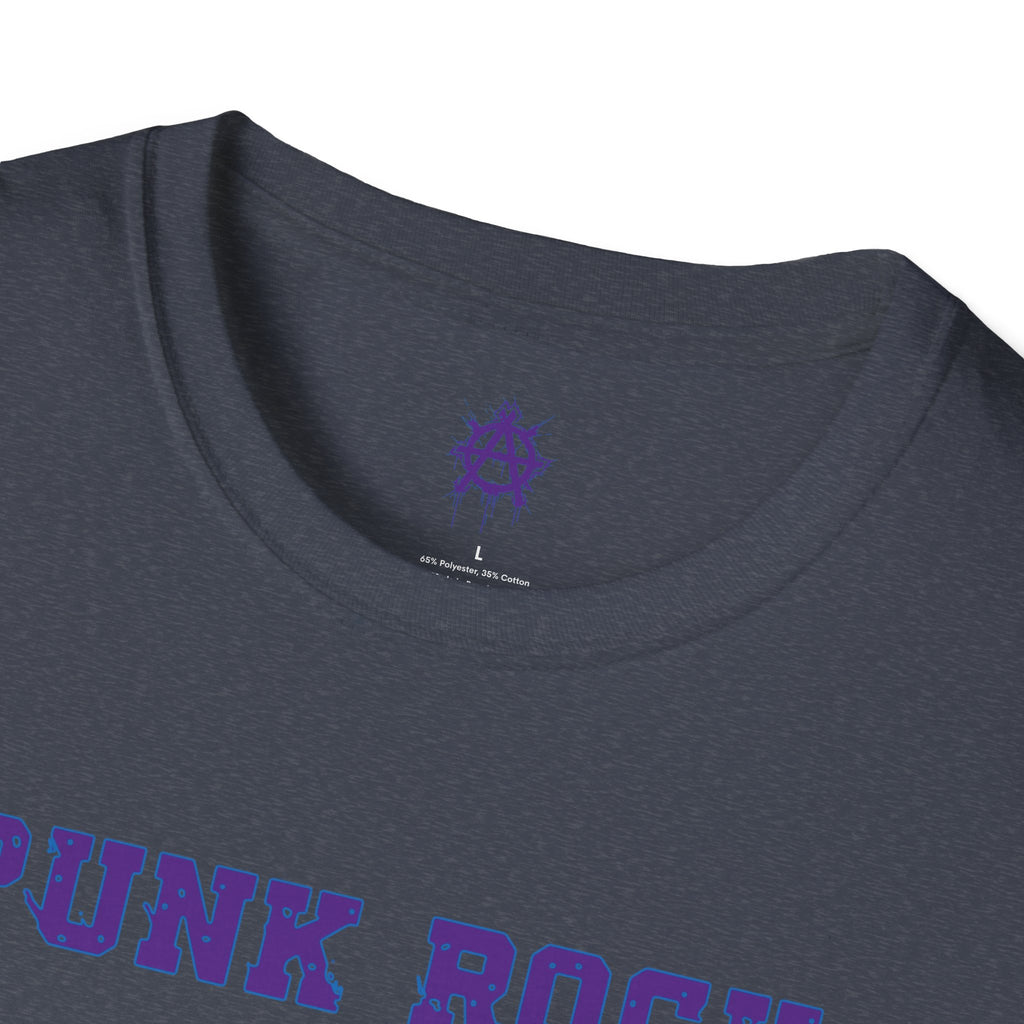 Purple And Blue Punk Rock Large-Anarchy | Paint-Splat-Drip | Graphic T-Shirt