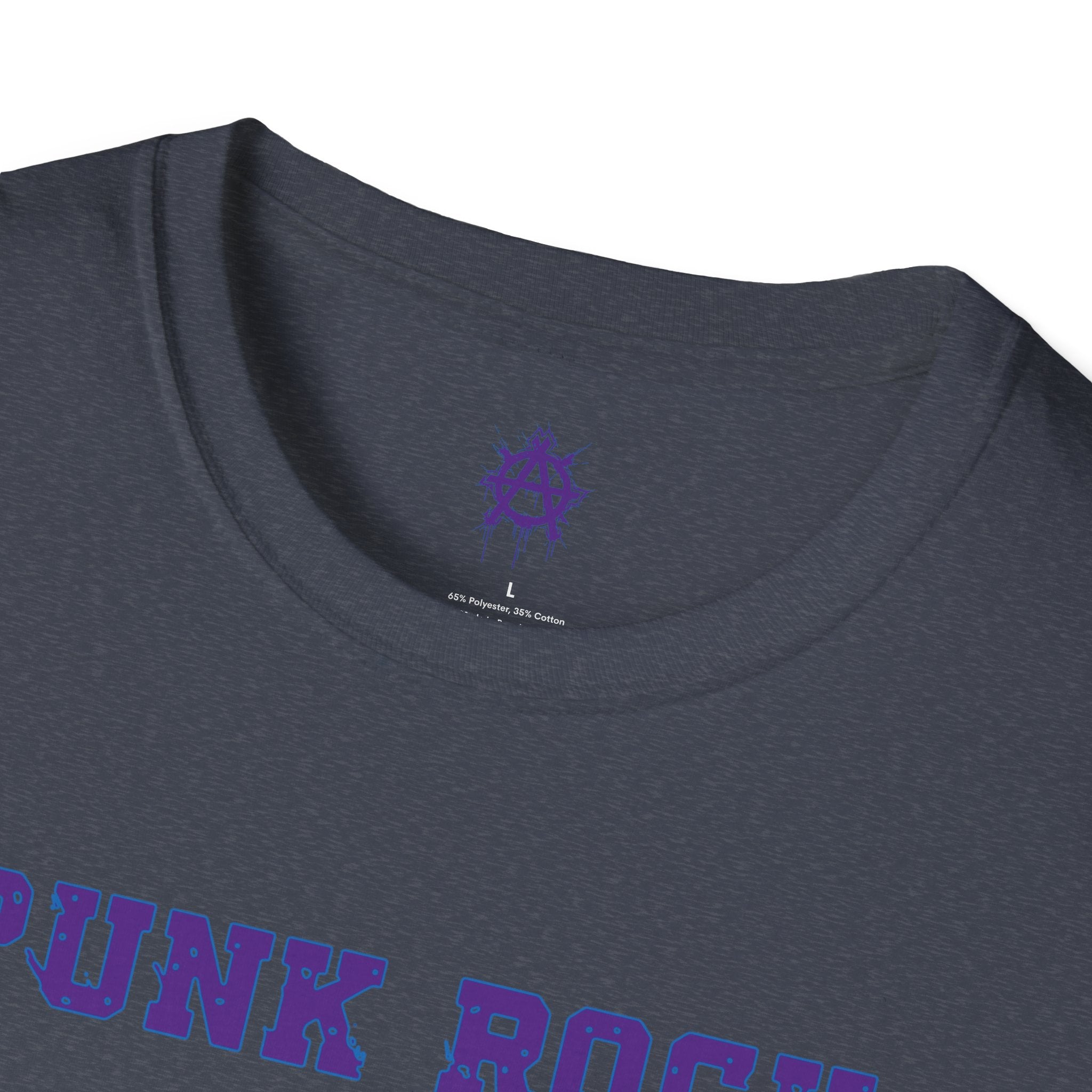 Purple And Blue Punk Rock Large-Anarchy | Paint-Splat-Drip | Graphic T-Shirt