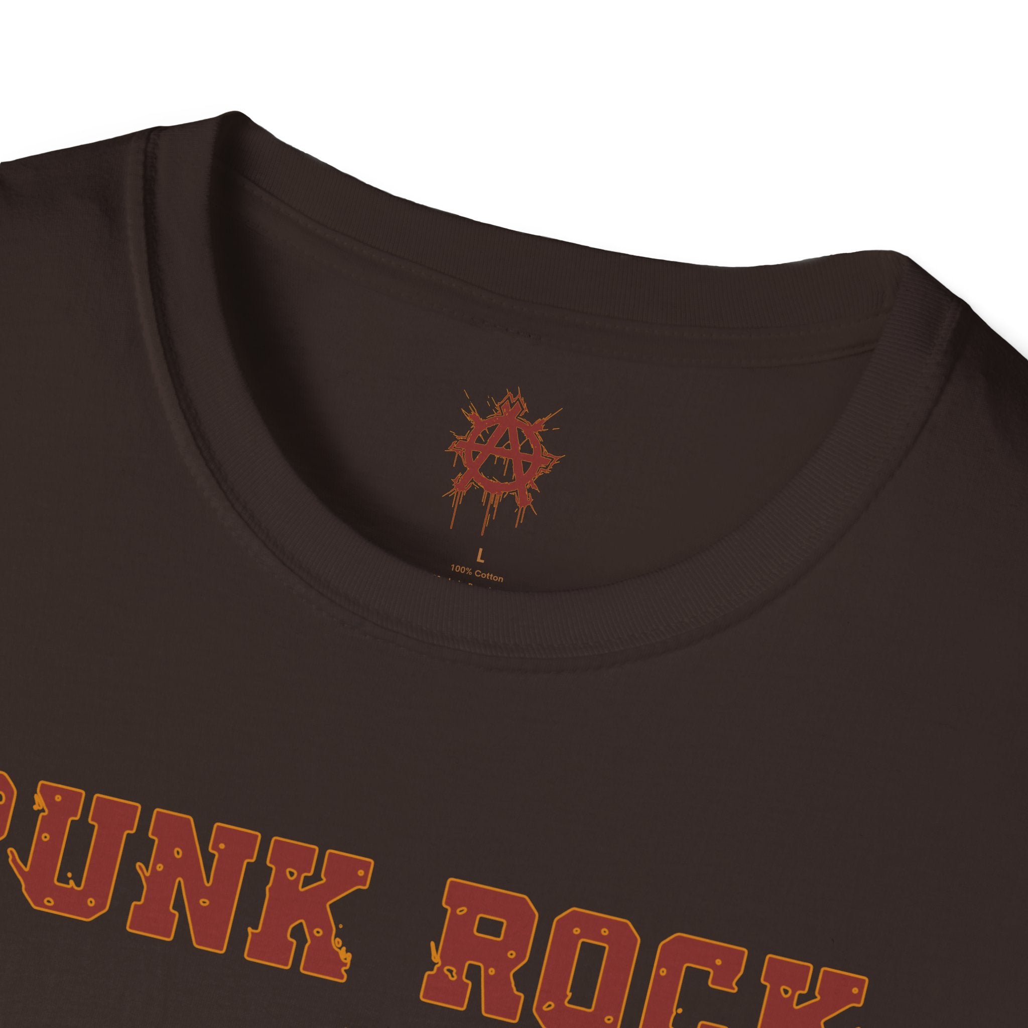 Red And Orange Punk Rock Large-Anarchy | Paint-Splat-Drip | Graphic T-Shirt
