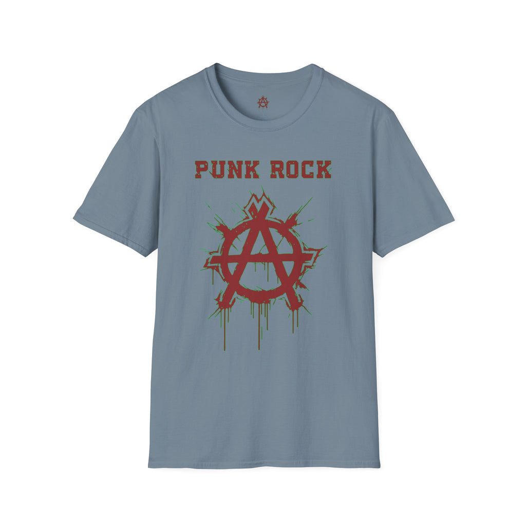Red And Green Punk Rock Large-Anarchy | Paint-Splat-Drip | Graphic T-Shirt