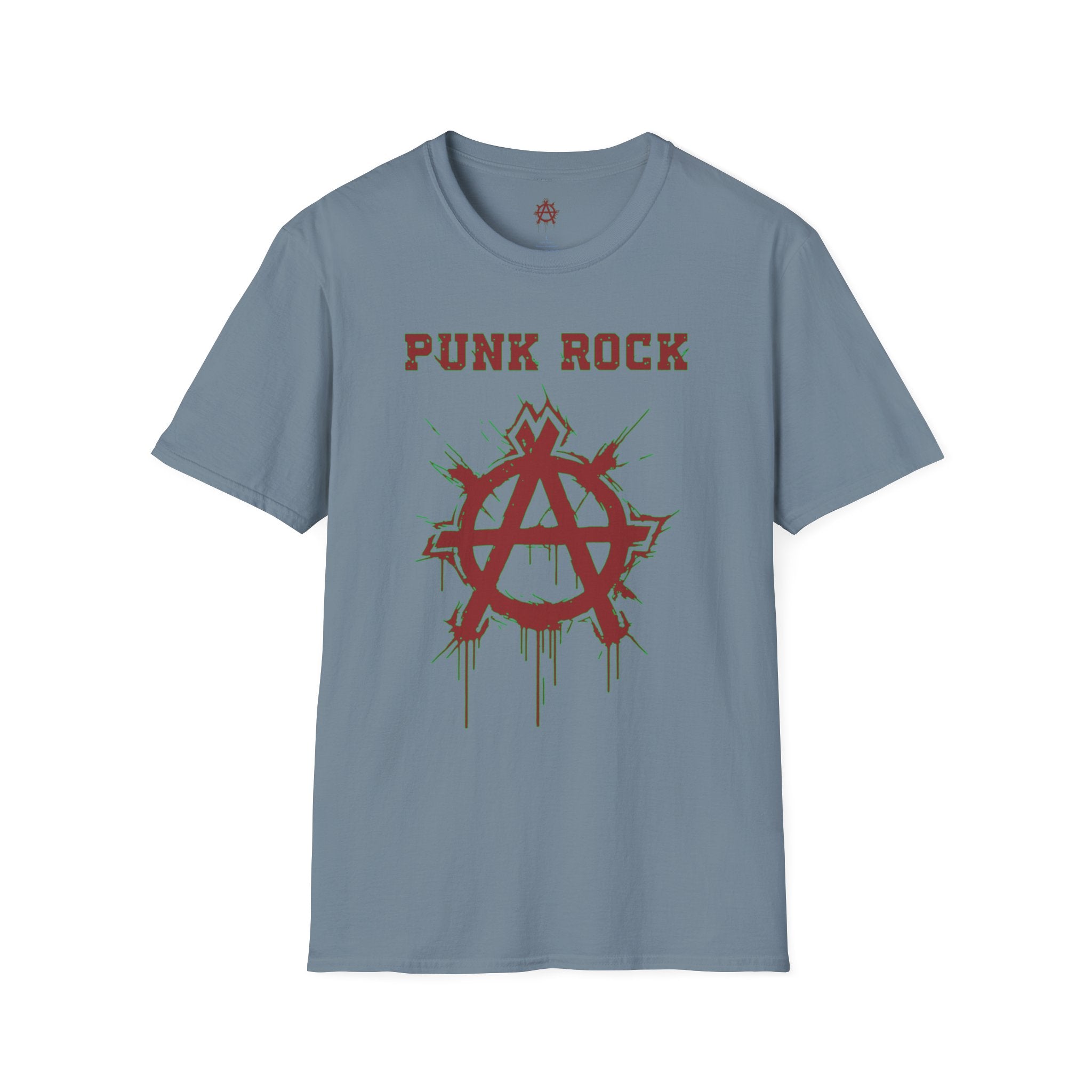 Red And Green Punk Rock Large-Anarchy | Paint-Splat-Drip | Graphic T-Shirt