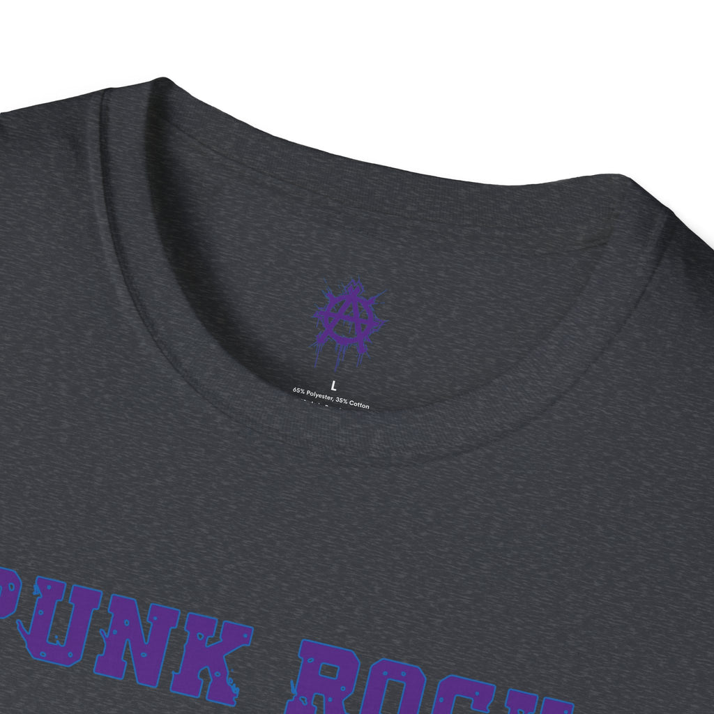 Purple And Blue Punk Rock Large-Anarchy | Paint-Splat-Drip | Graphic T-Shirt