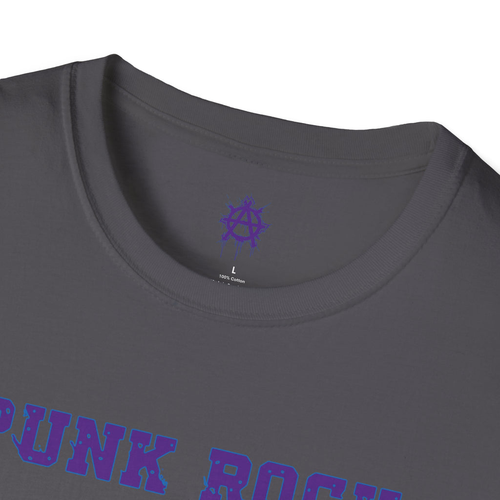 Purple And Blue Punk Rock Large-Anarchy | Paint-Splat-Drip | Graphic T-Shirt