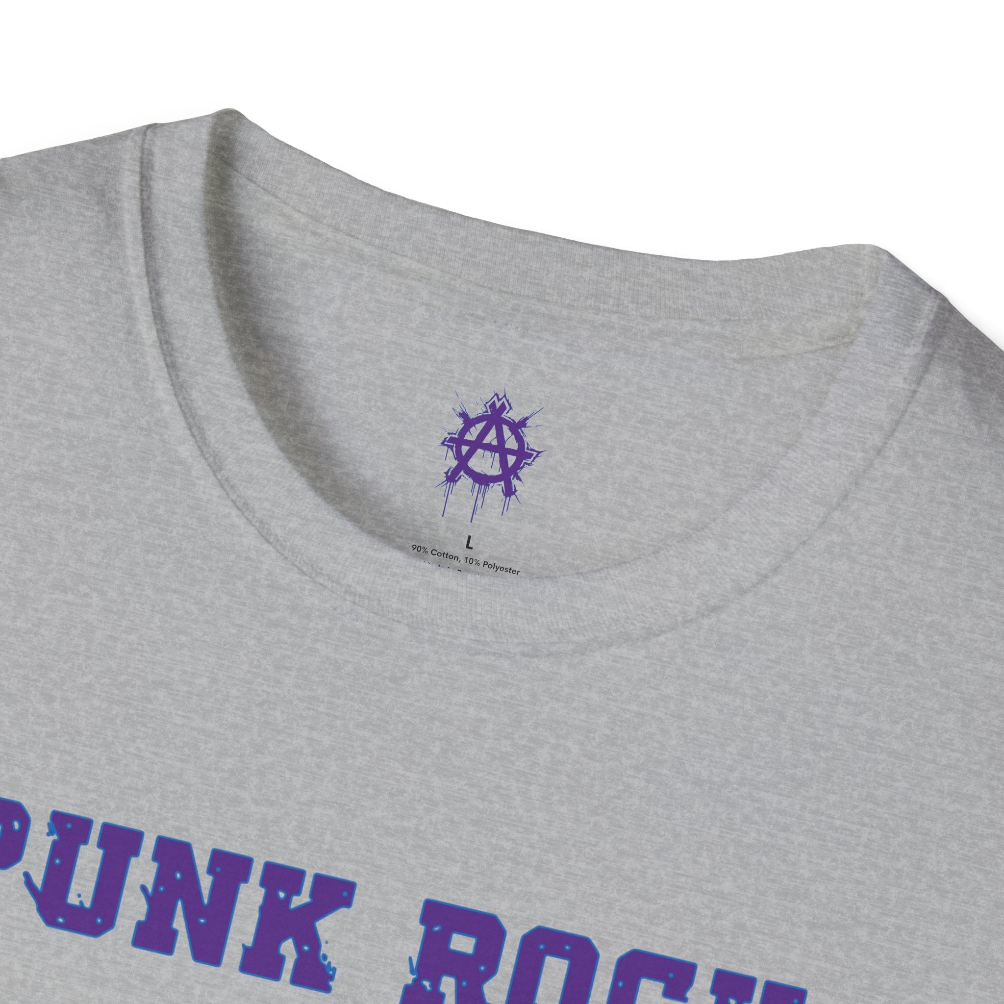 Purple And Blue Punk Rock Large-Anarchy | Paint-Splat-Drip | Graphic T-Shirt
