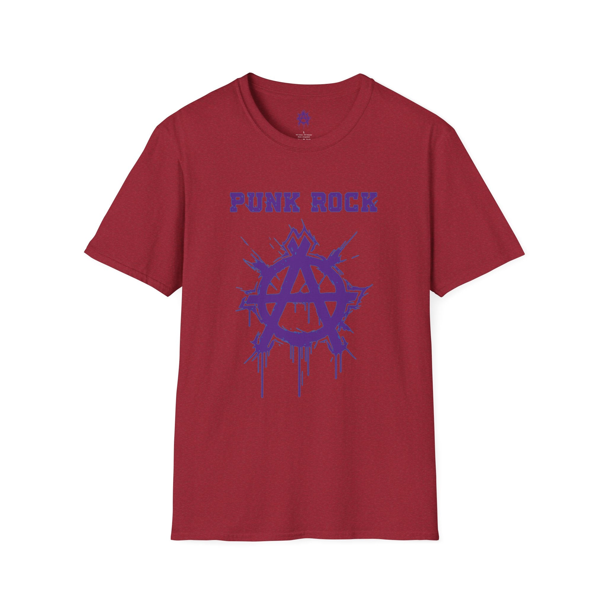 Purple And Blue Punk Rock Large-Anarchy | Paint-Splat-Drip | Graphic T-Shirt