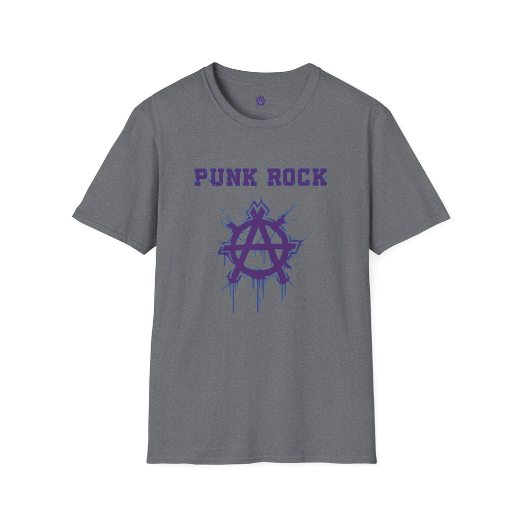Purple And Blue Punk Rock Small-Anarchy | Paint-Splat-Drip | Graphic T-Shirt