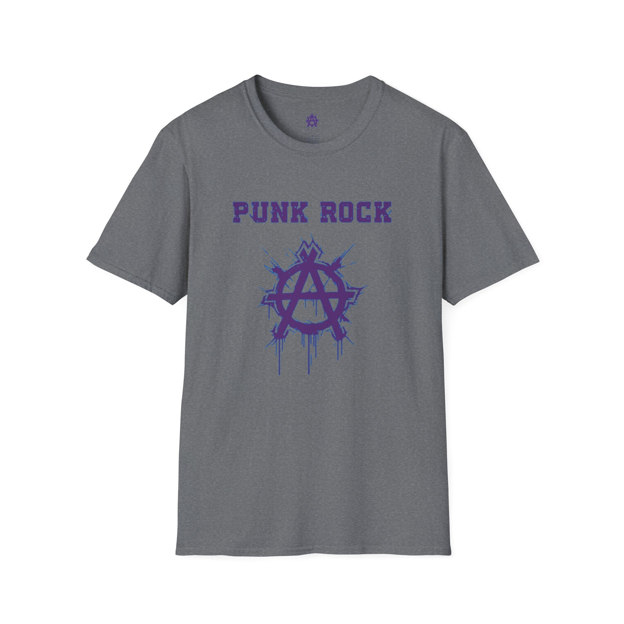 Purple And Blue Punk Rock Small-Anarchy | Paint-Splat-Drip | Graphic T-Shirt