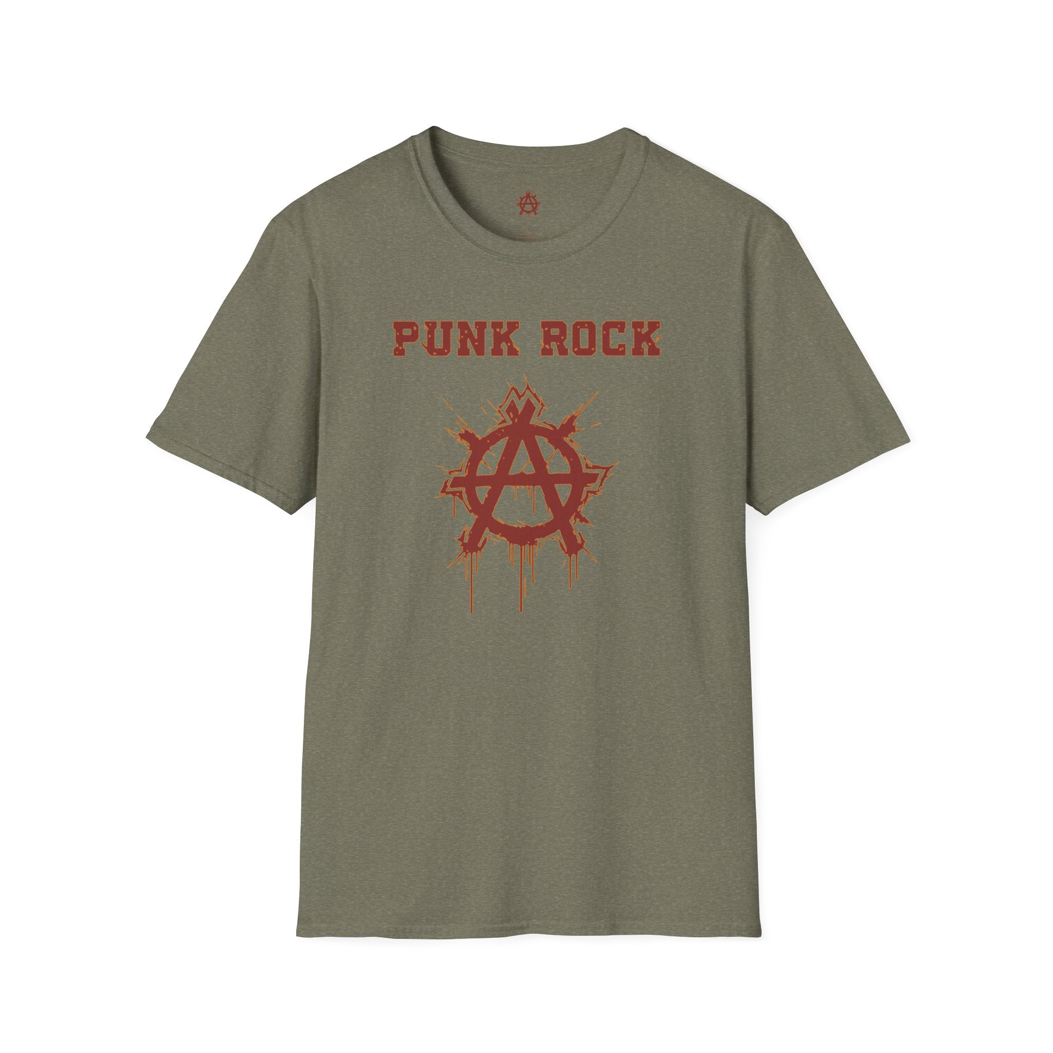 Red And Orange Punk Rock Small-Anarchy | Paint-Splat-Drip | Graphic T-Shirt