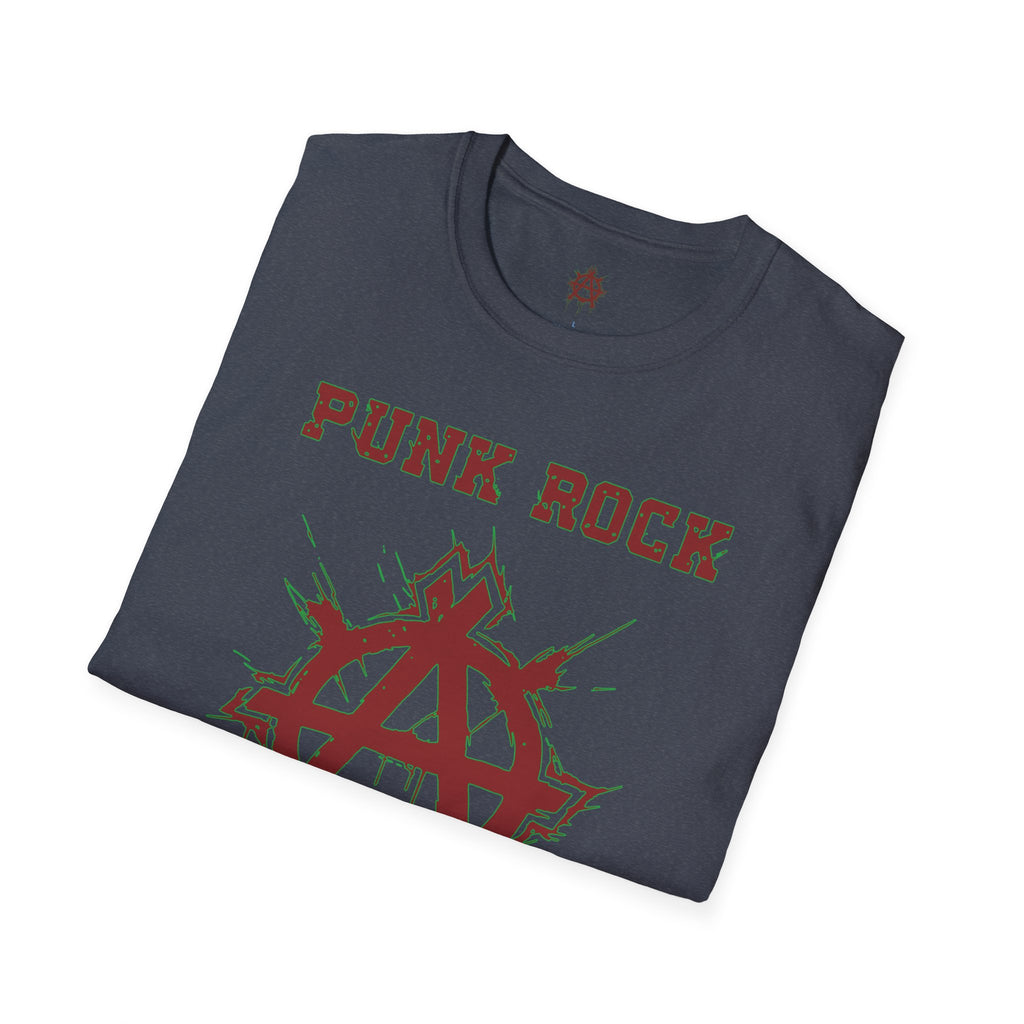 Red And Green Punk Rock Large-Anarchy | Paint-Splat-Drip | Graphic T-Shirt