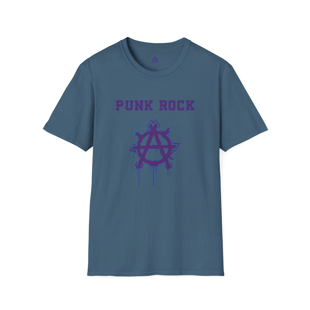 Purple And Blue Punk Rock Small-Anarchy | Paint-Splat-Drip | Graphic T-Shirt