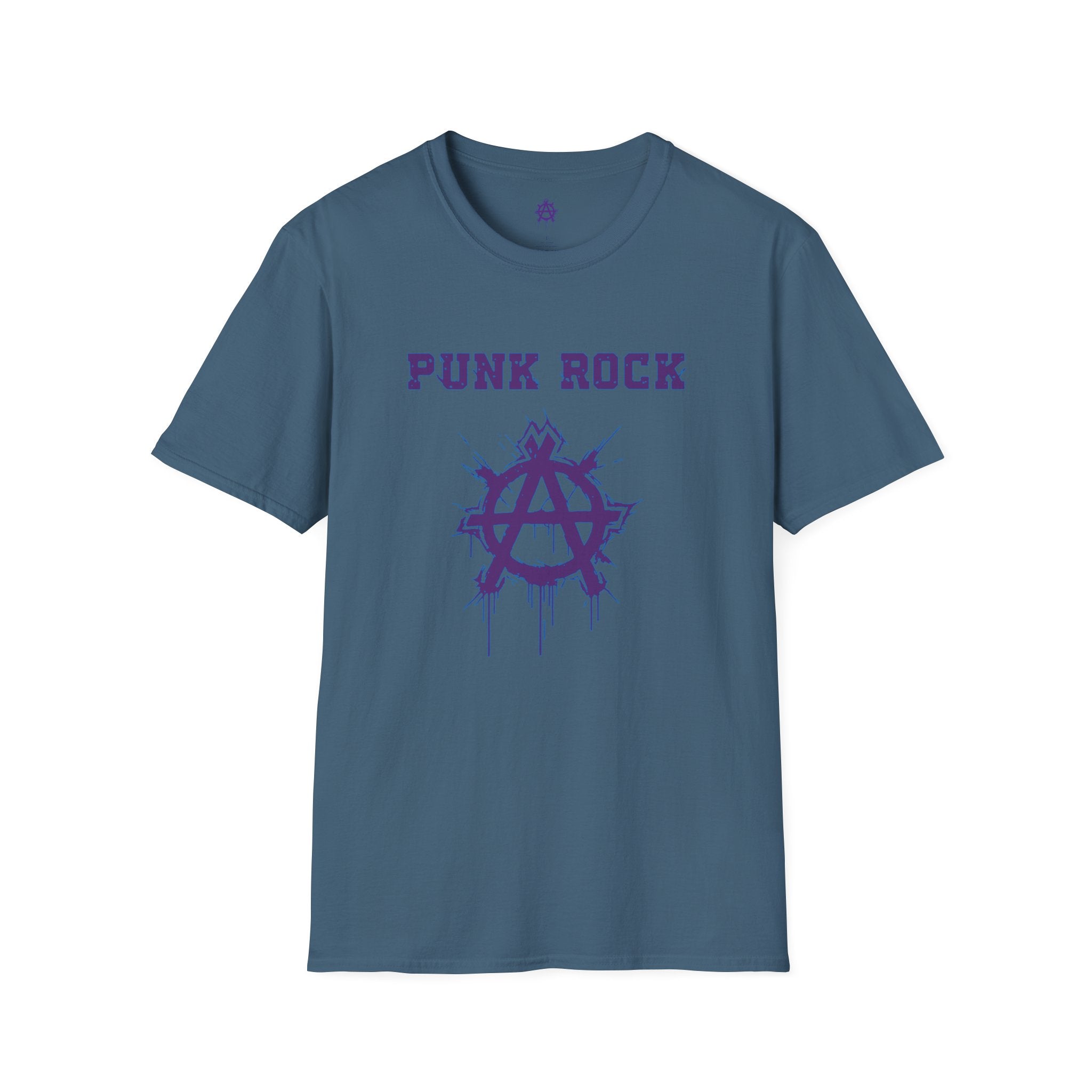 Purple And Blue Punk Rock Small-Anarchy | Paint-Splat-Drip | Graphic T-Shirt
