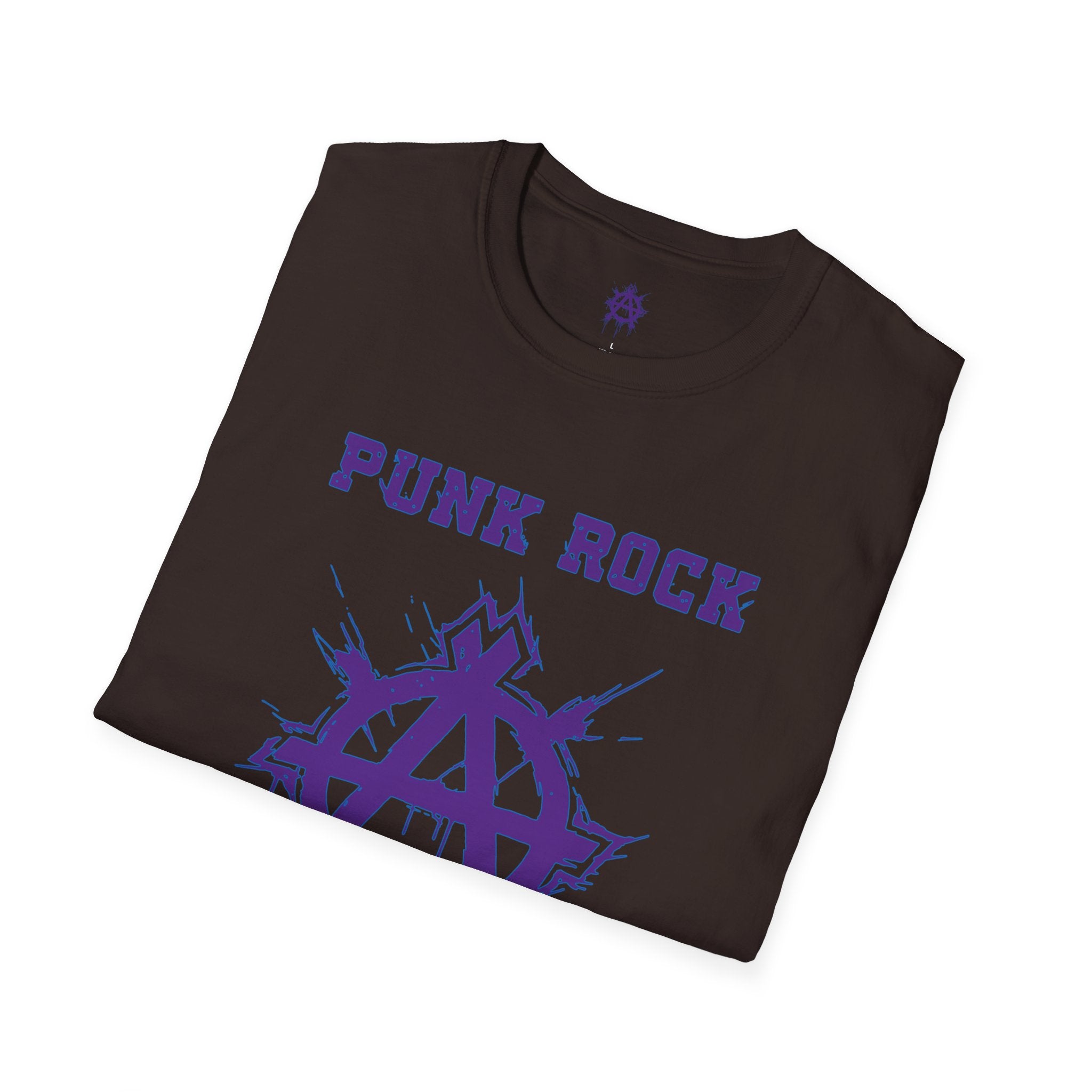 Purple And Blue Punk Rock Large-Anarchy | Paint-Splat-Drip | Graphic T-Shirt