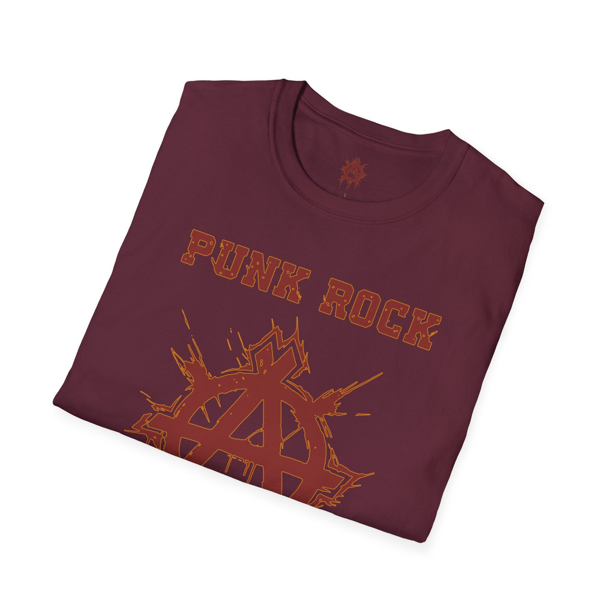 Red And Orange Punk Rock Large-Anarchy | Paint-Splat-Drip | Graphic T-Shirt