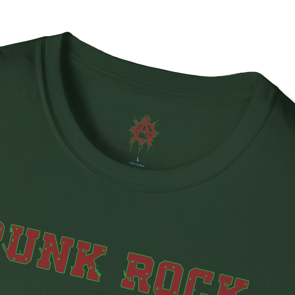 Red And Green Punk Rock Large-Anarchy | Paint-Splat-Drip | Graphic T-Shirt