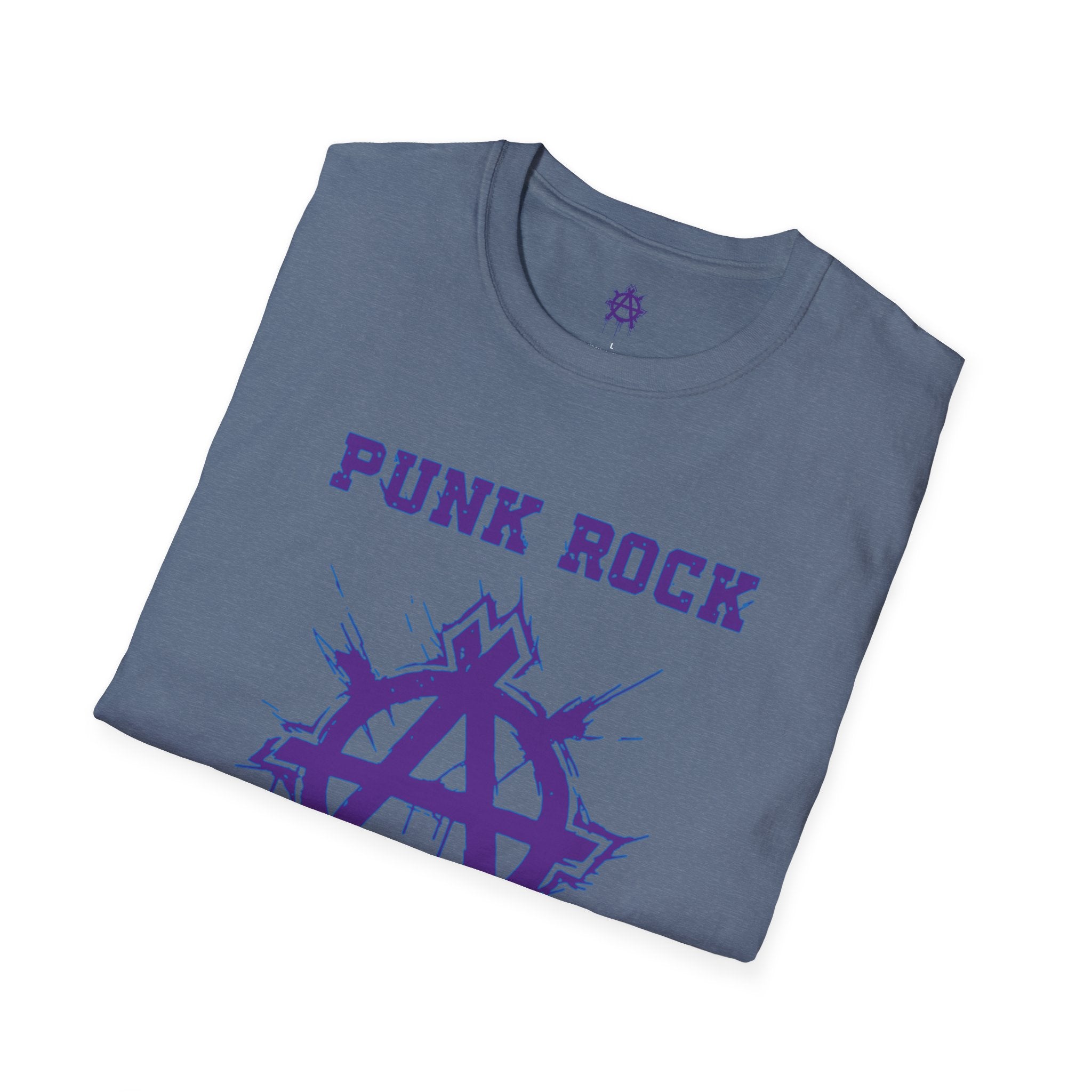 Purple And Blue Punk Rock Large-Anarchy | Paint-Splat-Drip | Graphic T-Shirt