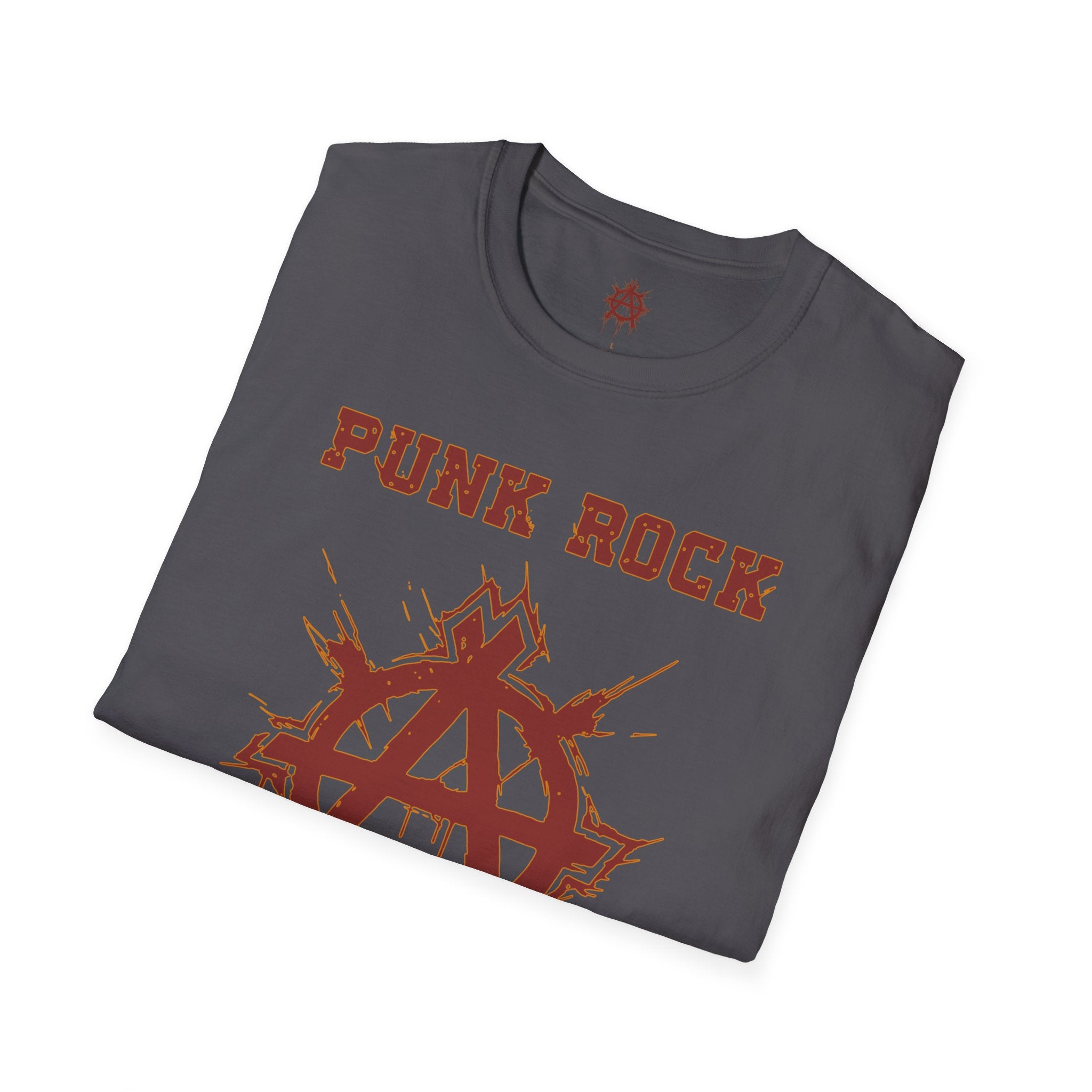 Red And Orange Punk Rock Large-Anarchy | Paint-Splat-Drip | Graphic T-Shirt