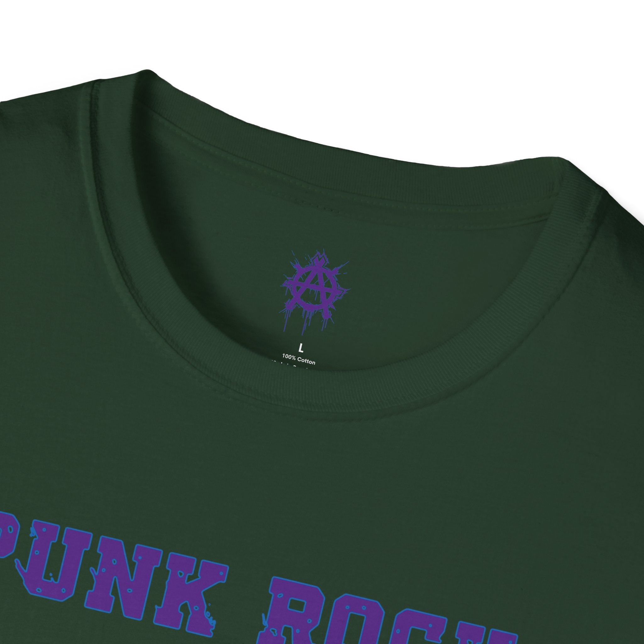 Purple And Blue Punk Rock Large-Anarchy | Paint-Splat-Drip | Graphic T-Shirt