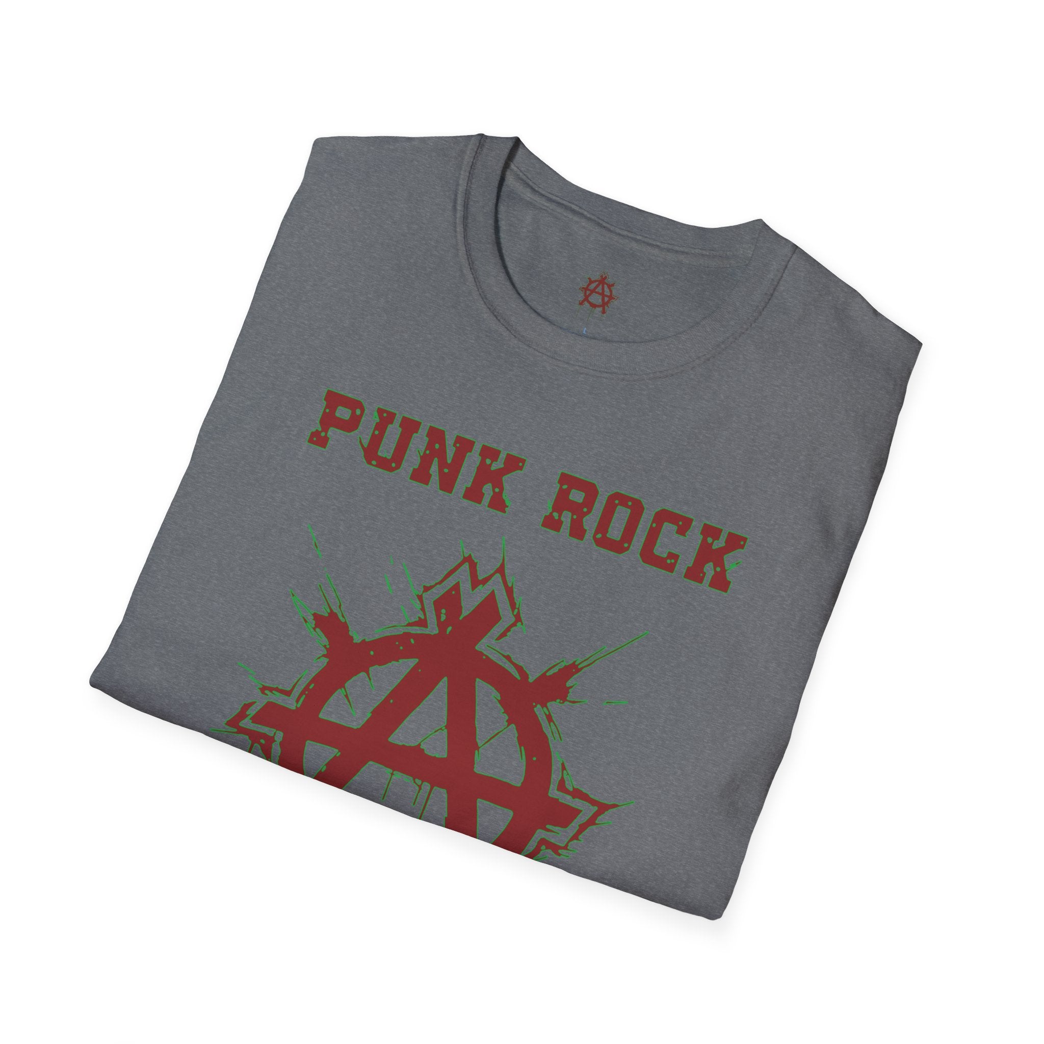 Red And Green Punk Rock Large-Anarchy | Paint-Splat-Drip | Graphic T-Shirt