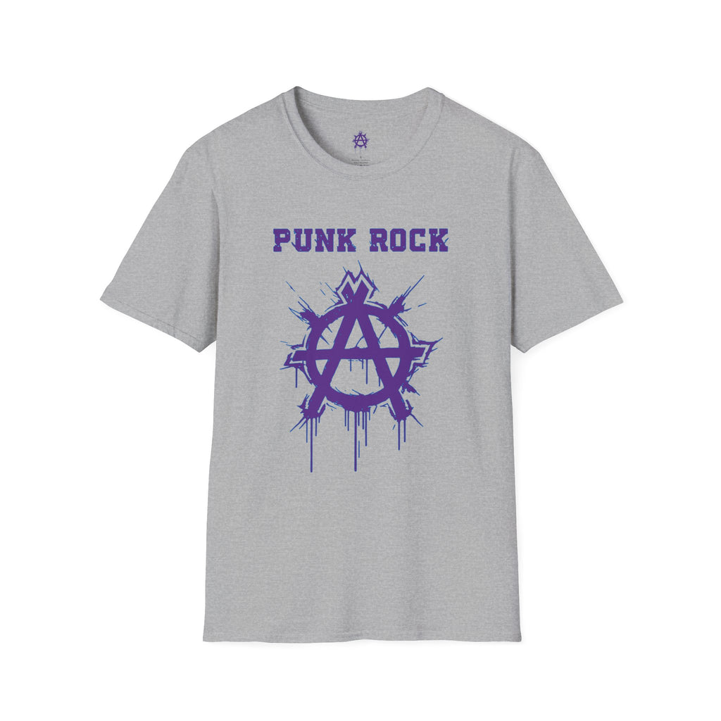 Purple And Blue Punk Rock Large-Anarchy | Paint-Splat-Drip | Graphic T-Shirt