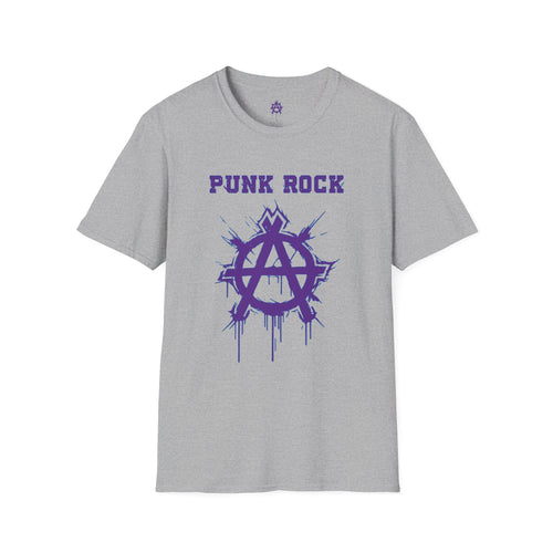 Purple And Blue Punk Rock Large-Anarchy | Paint-Splat-Drip | Graphic T-Shirt