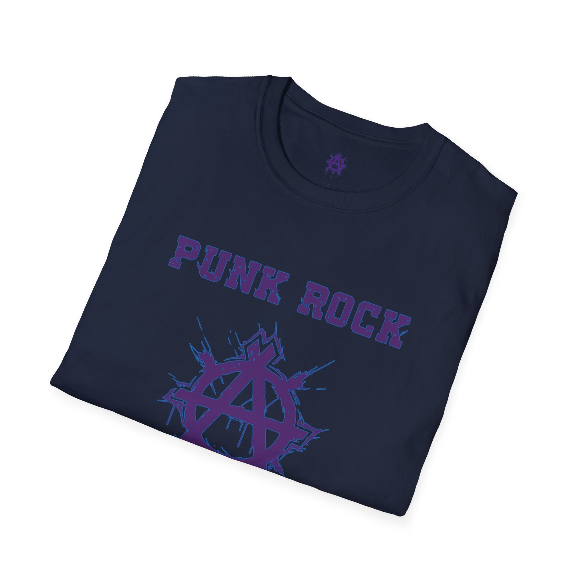 Purple And Blue Punk Rock Small-Anarchy | Paint-Splat-Drip | Graphic T-Shirt