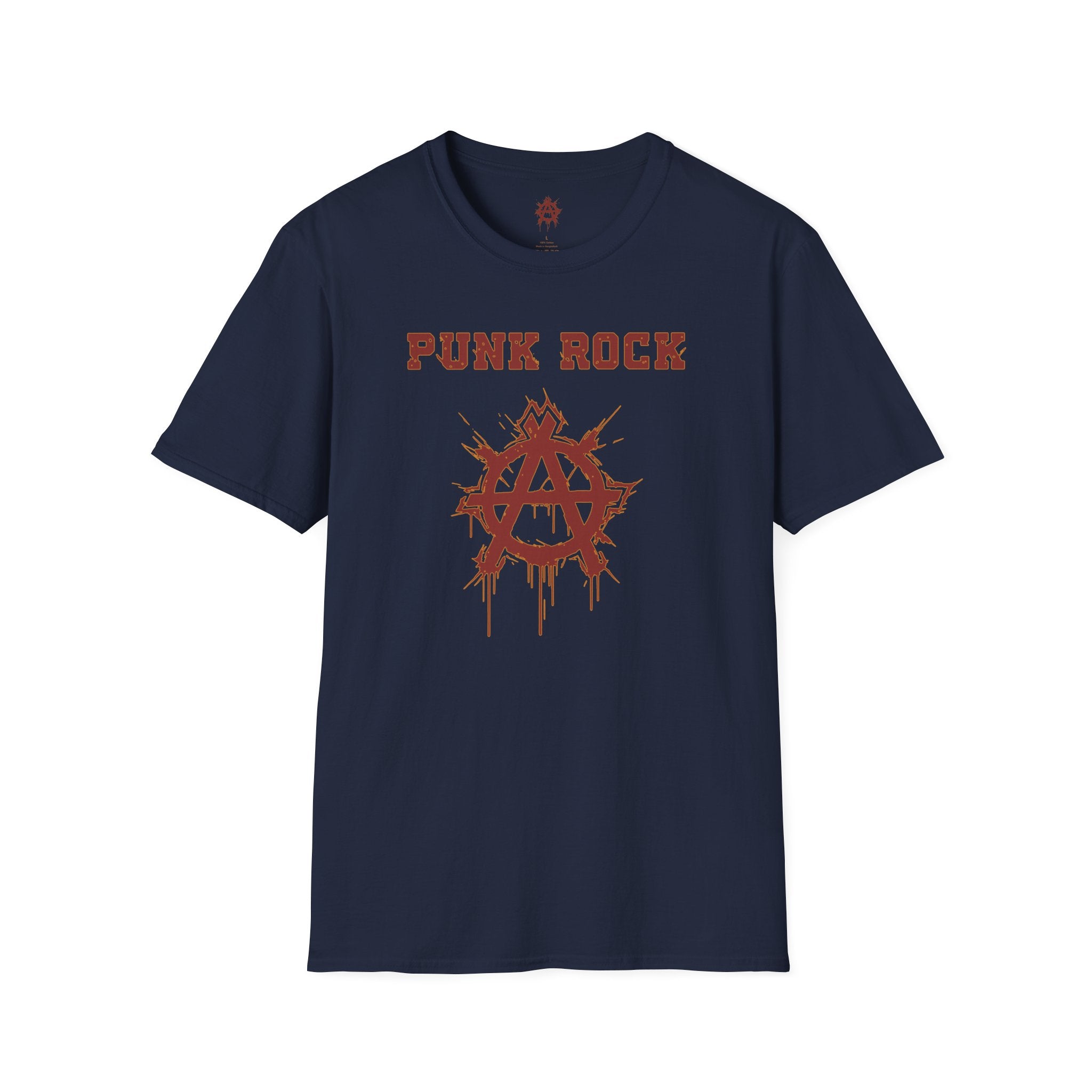Red And Orange Punk Rock Small-Anarchy | Paint-Splat-Drip | Graphic T-Shirt