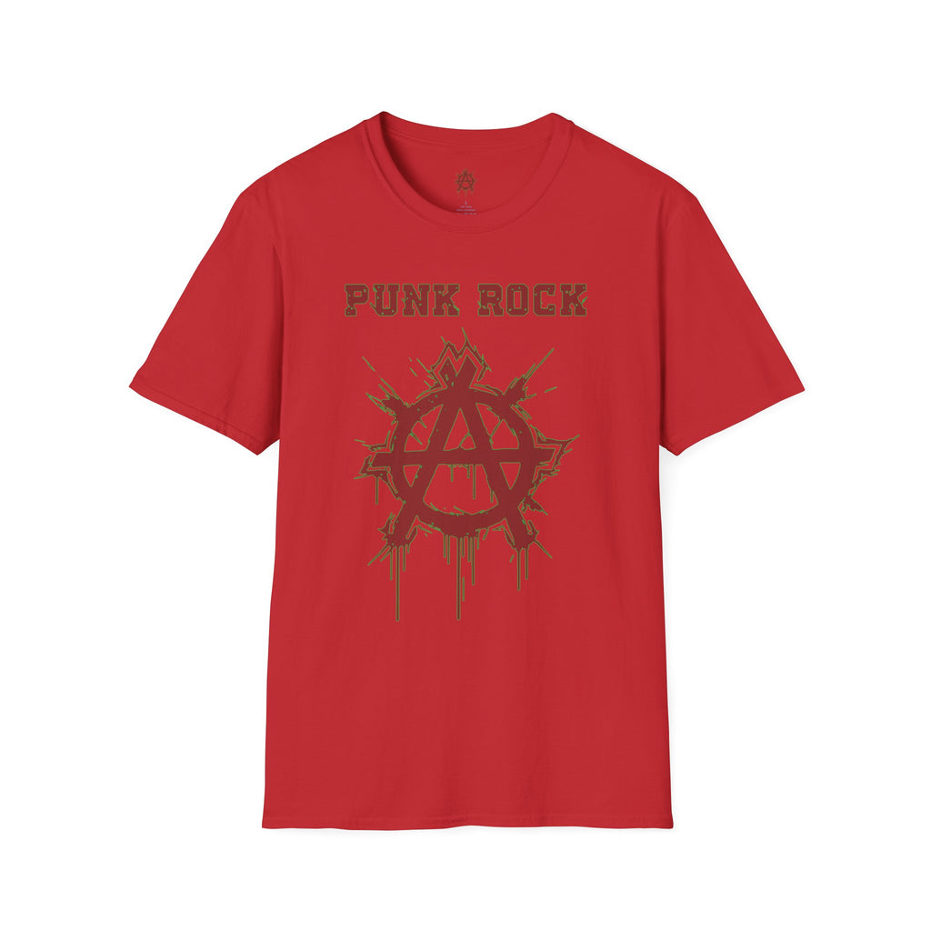 Red And Green Punk Rock Large-Anarchy | Paint-Splat-Drip | Graphic T-Shirt