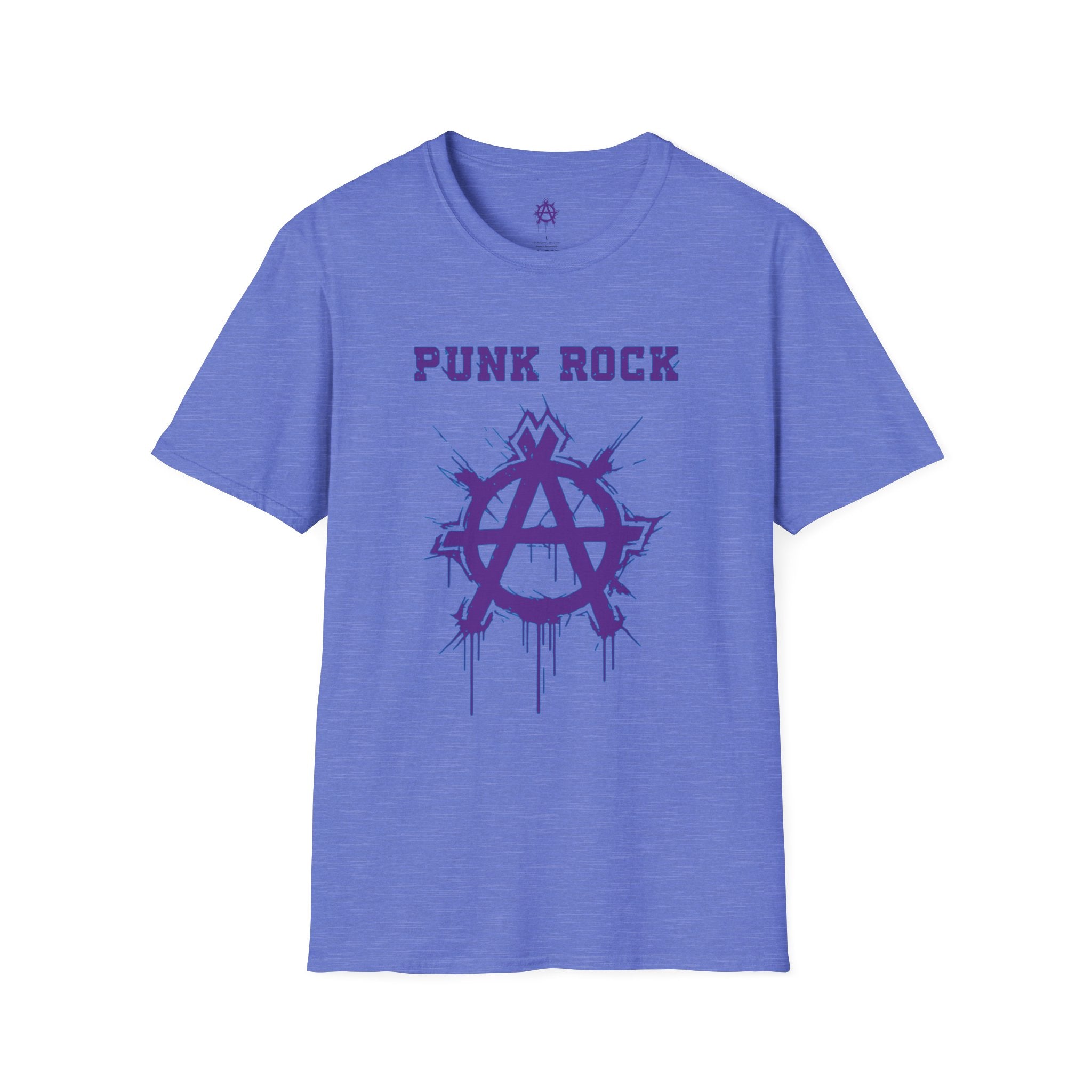 Purple And Blue Punk Rock Large-Anarchy | Paint-Splat-Drip | Graphic T-Shirt