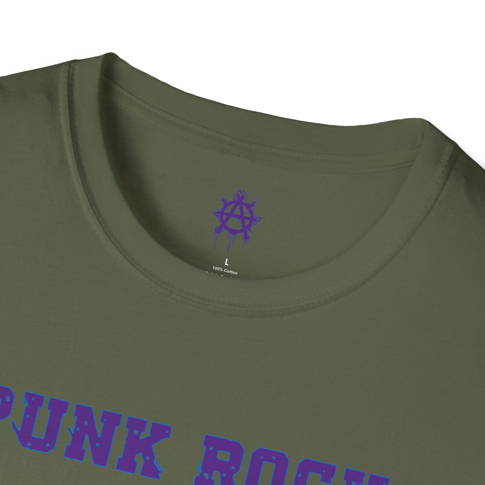 Purple And Blue Punk Rock Large-Anarchy | Paint-Splat-Drip | Graphic T-Shirt