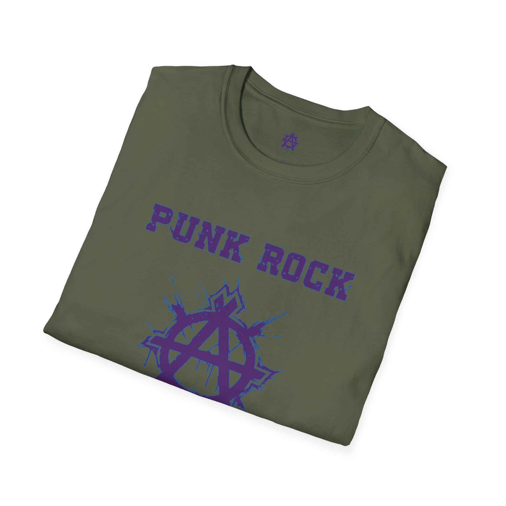 Purple And Blue Punk Rock Small-Anarchy | Paint-Splat-Drip | Graphic T-Shirt