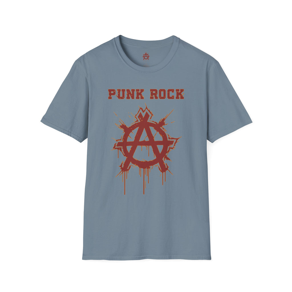 Red And Orange Punk Rock Large-Anarchy | Paint-Splat-Drip | Graphic T-Shirt