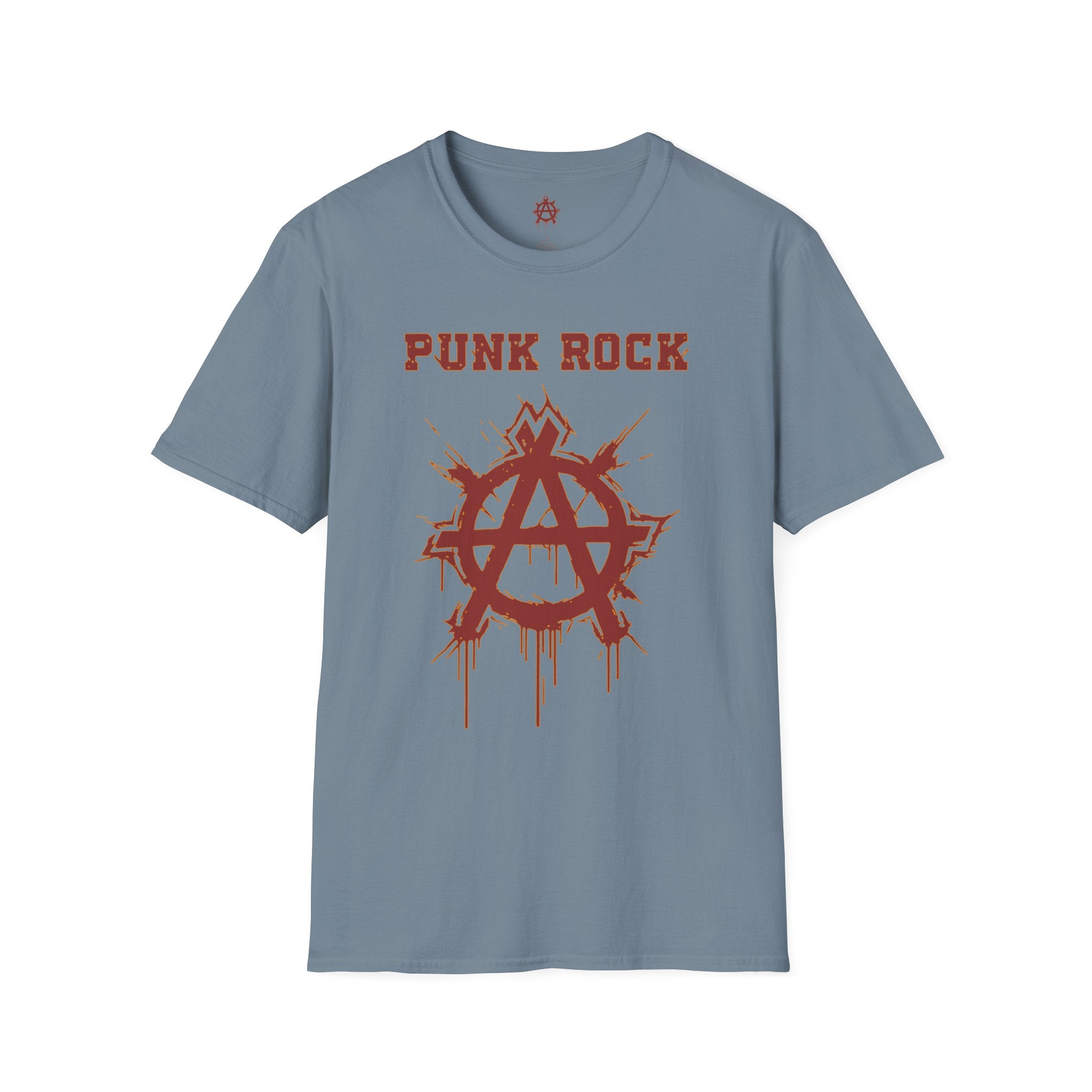 Red And Orange Punk Rock Large-Anarchy | Paint-Splat-Drip | Graphic T-Shirt
