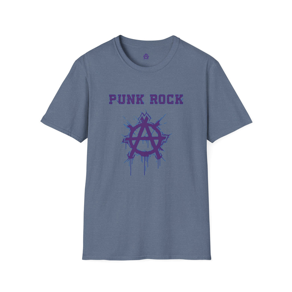 Purple And Blue Punk Rock Small-Anarchy | Paint-Splat-Drip | Graphic T-Shirt