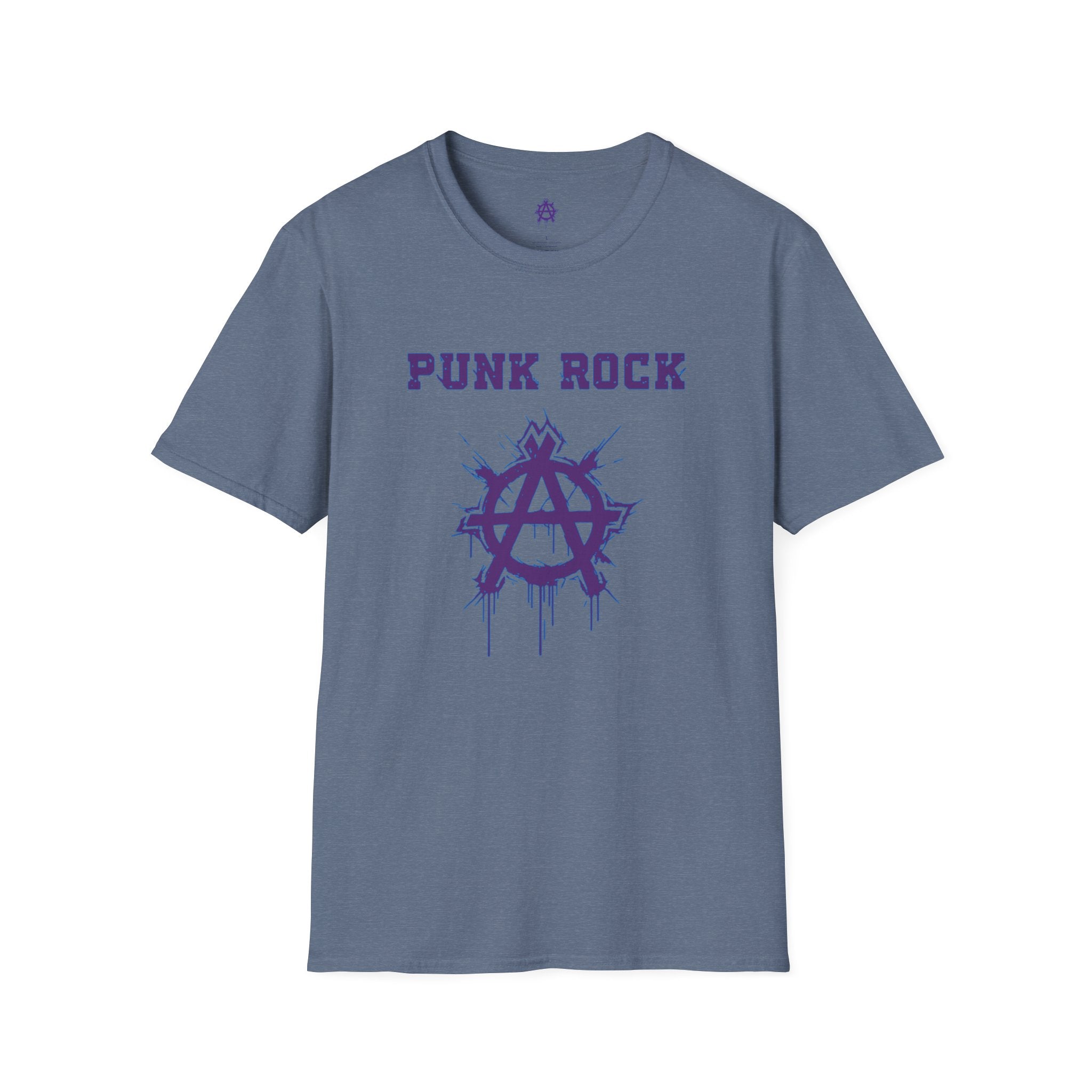 Purple And Blue Punk Rock Small-Anarchy | Paint-Splat-Drip | Graphic T-Shirt