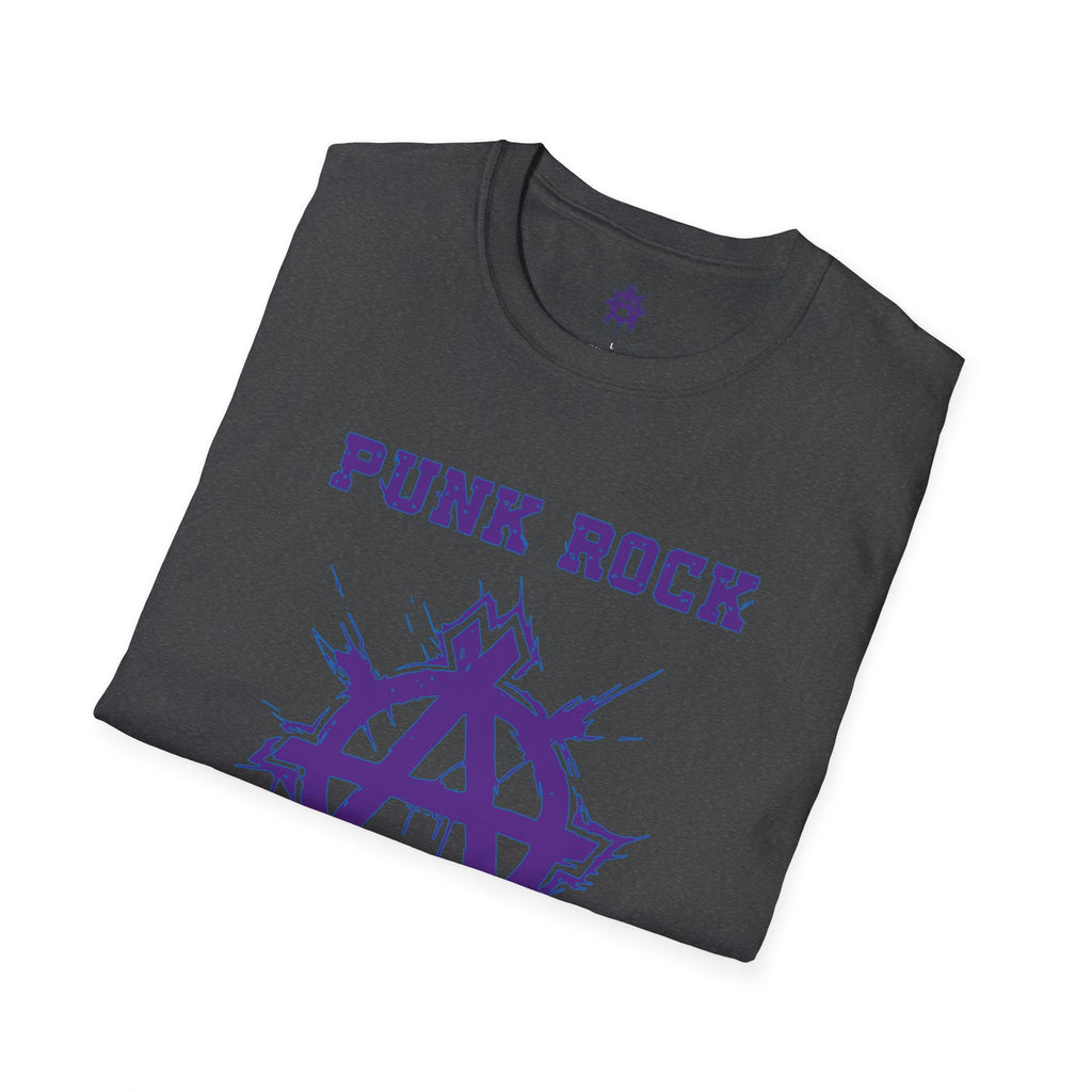 Purple And Blue Punk Rock Large-Anarchy | Paint-Splat-Drip | Graphic T-Shirt