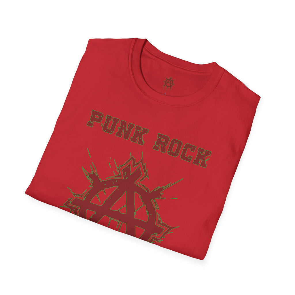 Red And Green Punk Rock Large-Anarchy | Paint-Splat-Drip | Graphic T-Shirt