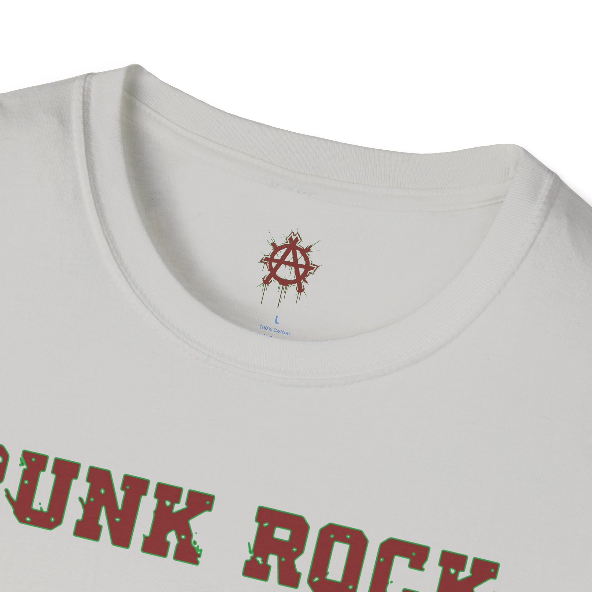 Red And Green Punk Rock Large-Anarchy | Paint-Splat-Drip | Graphic T-Shirt