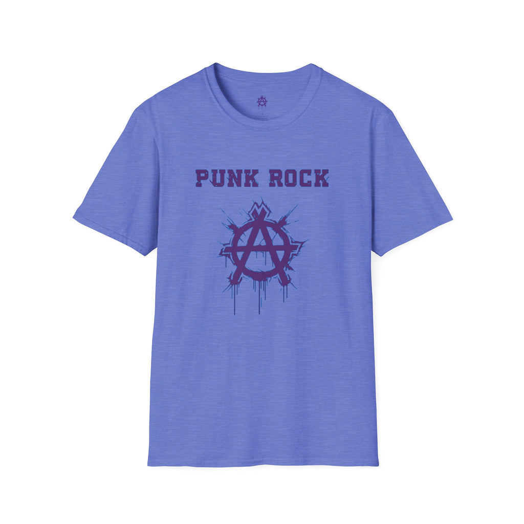 Purple And Blue Punk Rock Small-Anarchy | Paint-Splat-Drip | Graphic T-Shirt