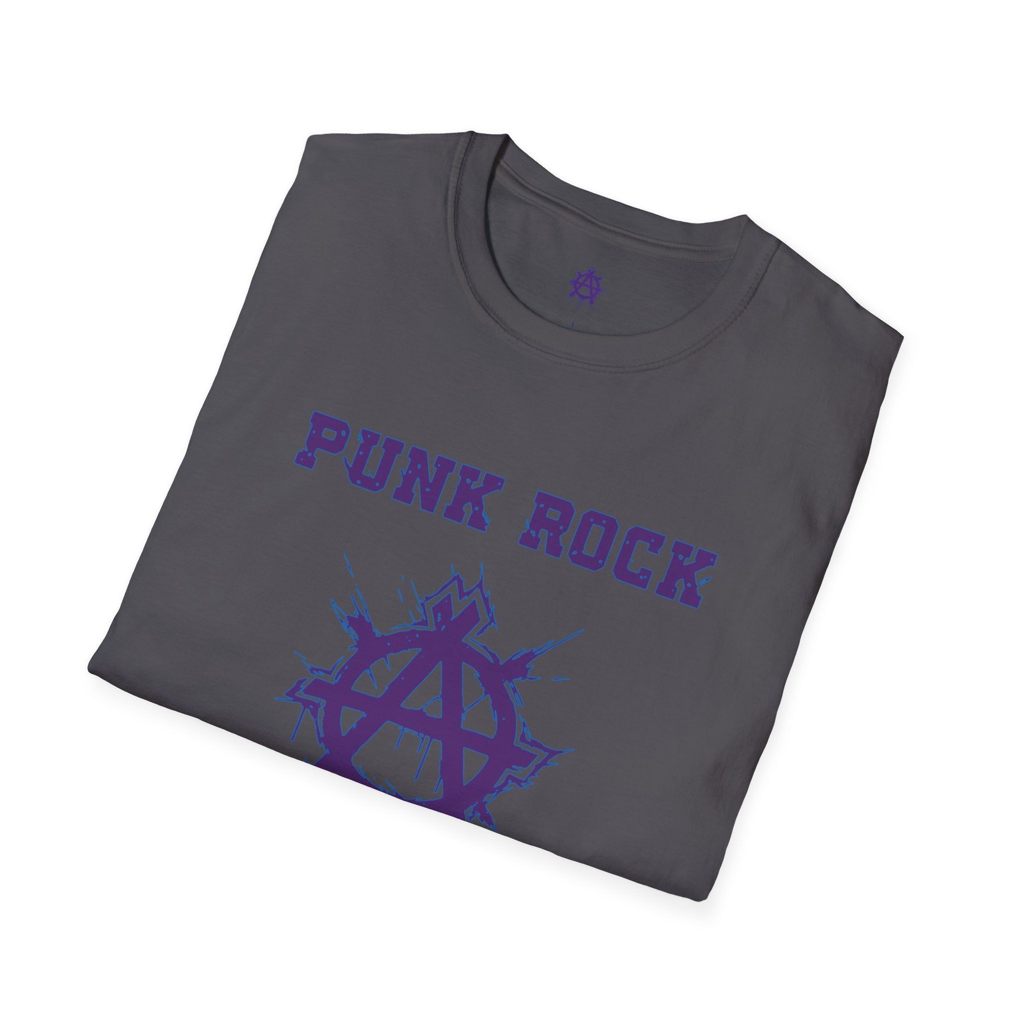 Purple And Blue Punk Rock Small-Anarchy | Paint-Splat-Drip | Graphic T-Shirt